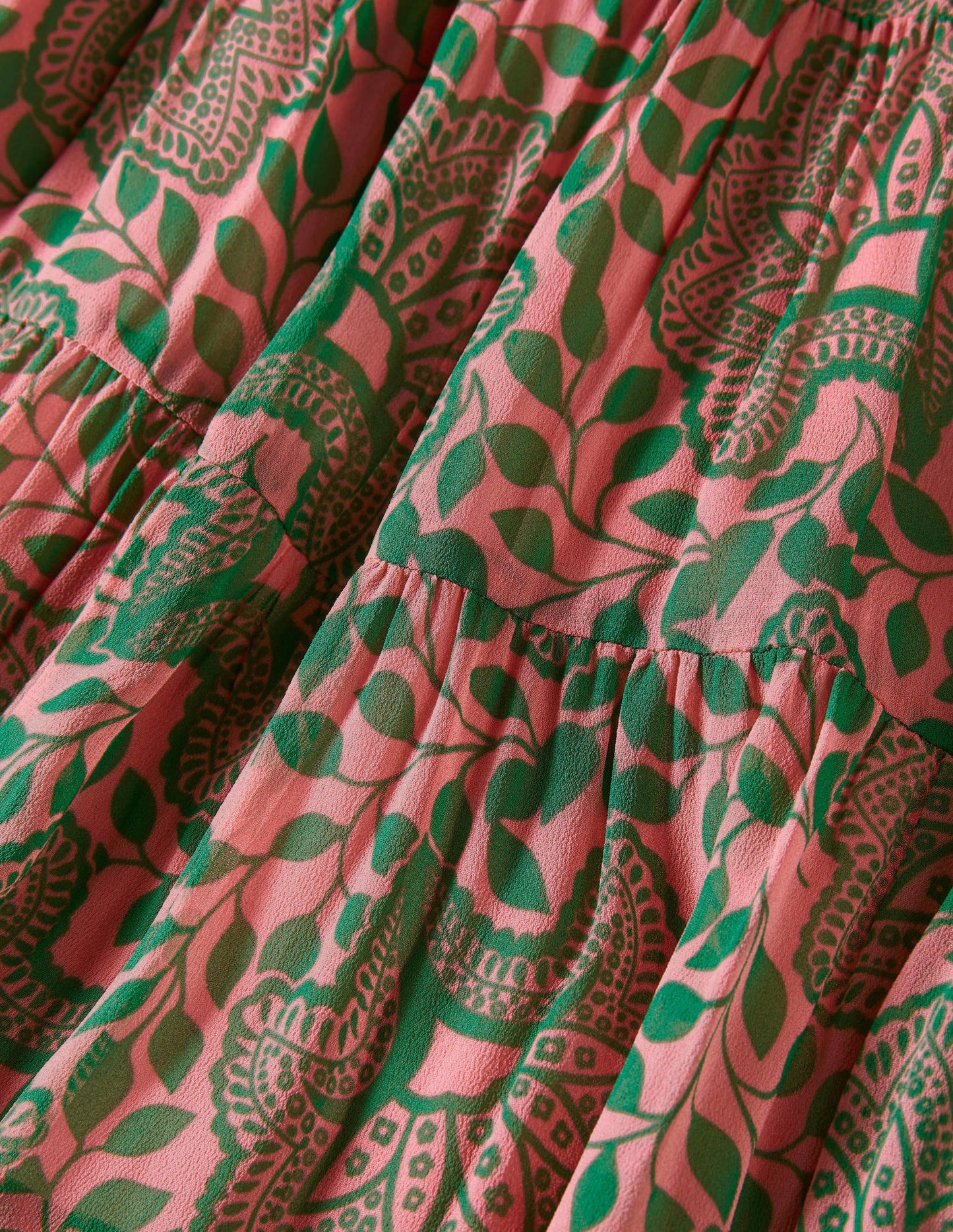 Annie Tiered Midi Dress-Azalea, Ornate Floral