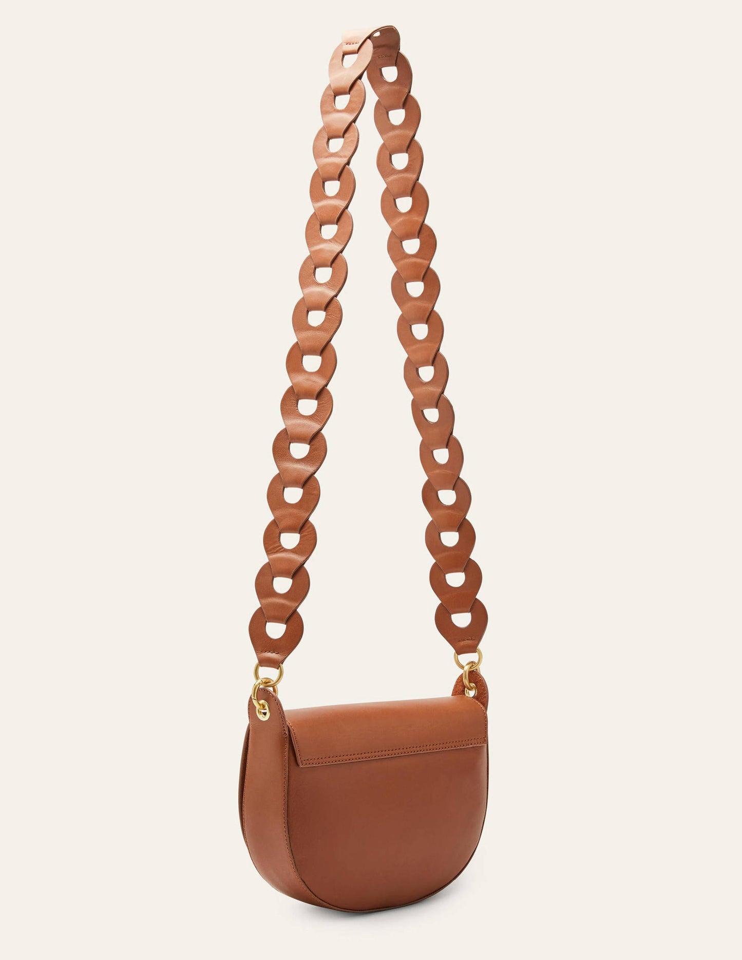Link Detail Crossbody Bag-Tan
