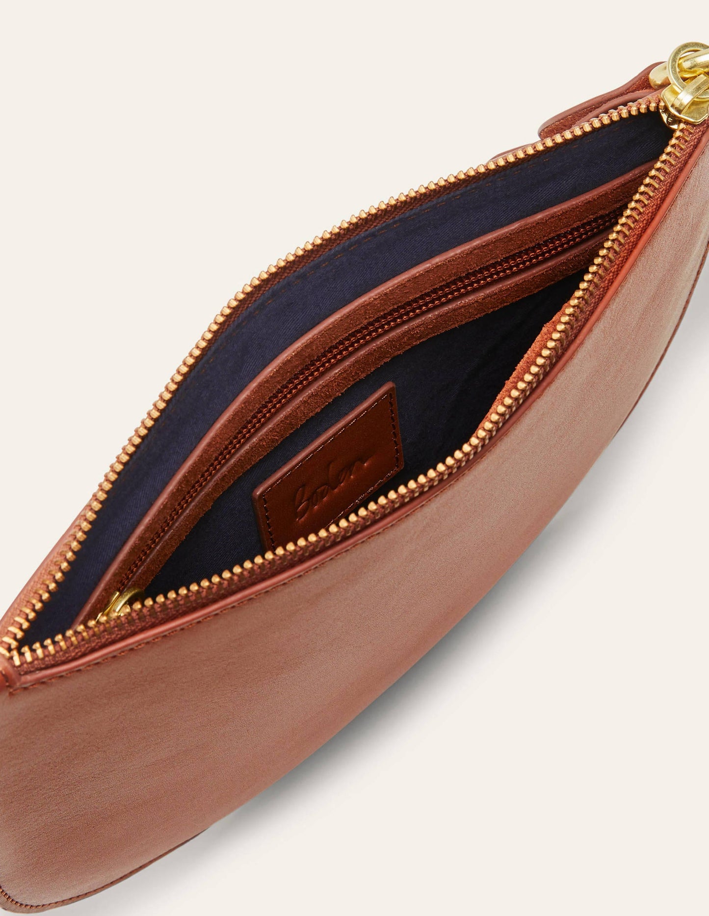 Link Detail Clutch Bag-Tan