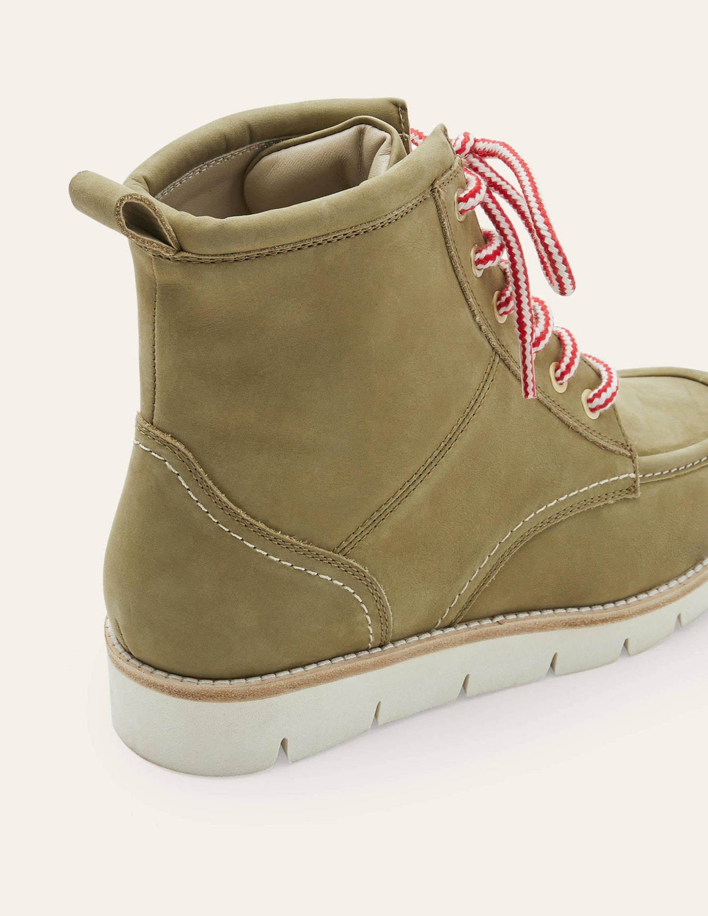 Seam Detail Lace-up Boots-Ground Ginger