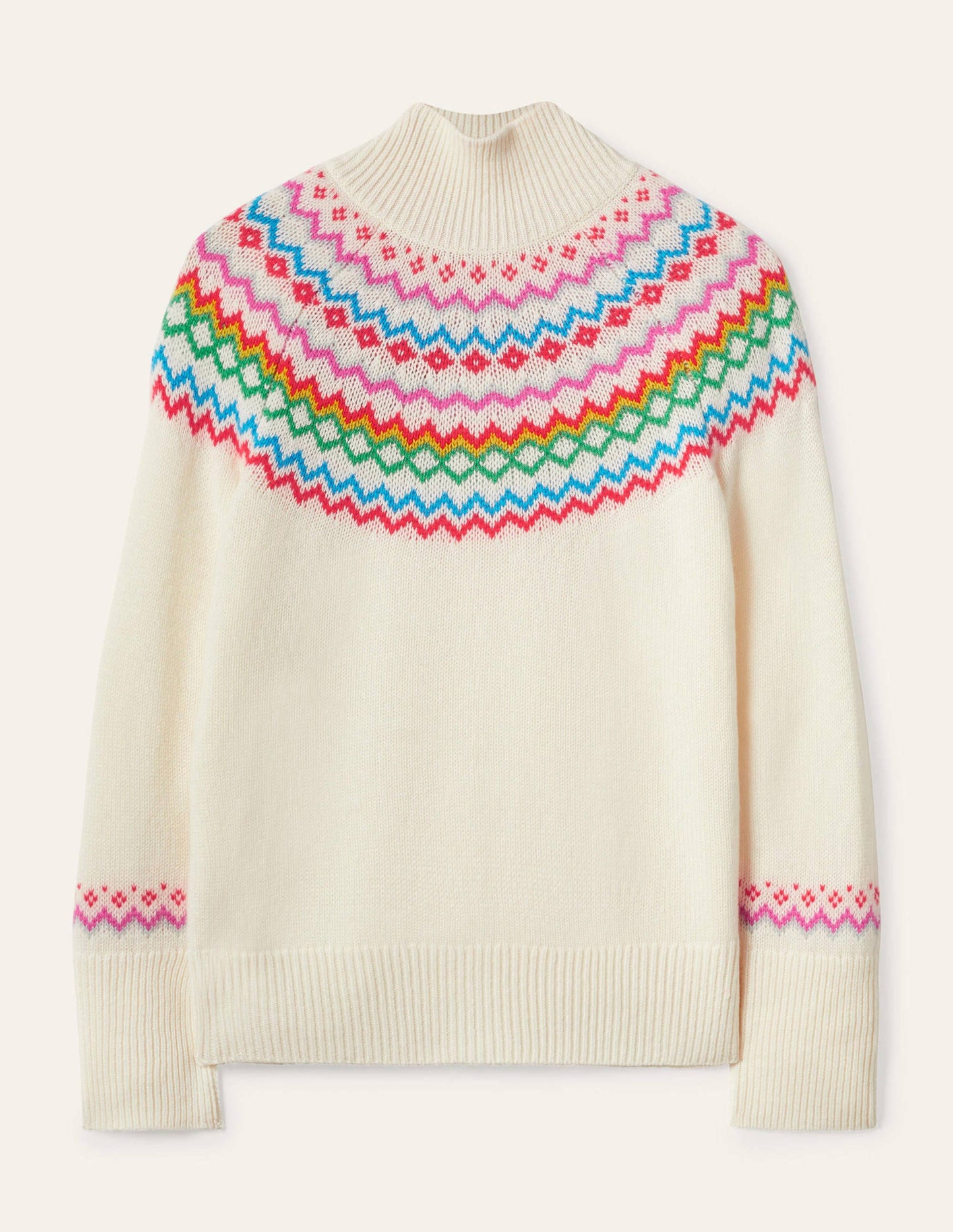 Anna Cashmere Jumper-Ivory Fair Isle