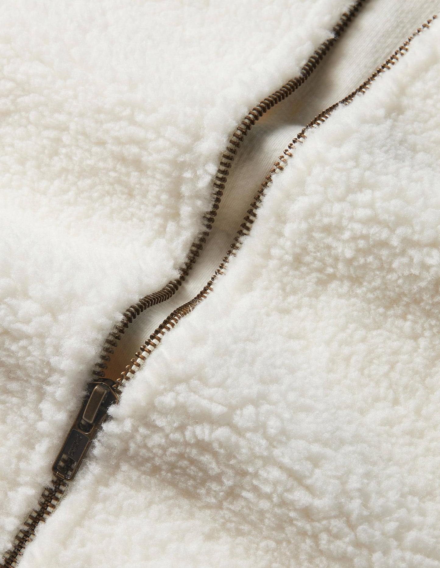 Teddy Zip-Through Jacket-Ivory