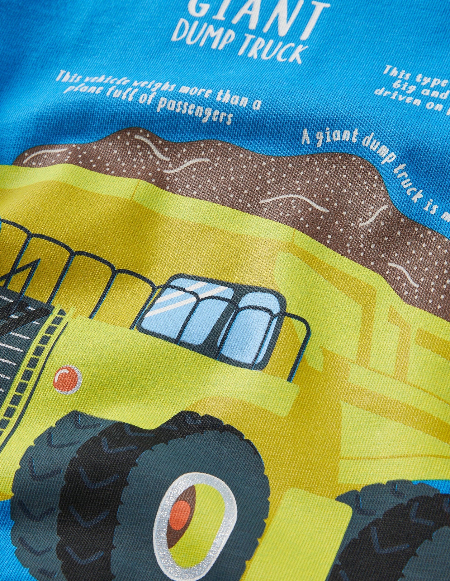 Educational T-shirt-Moroccan Blue Dump Truck