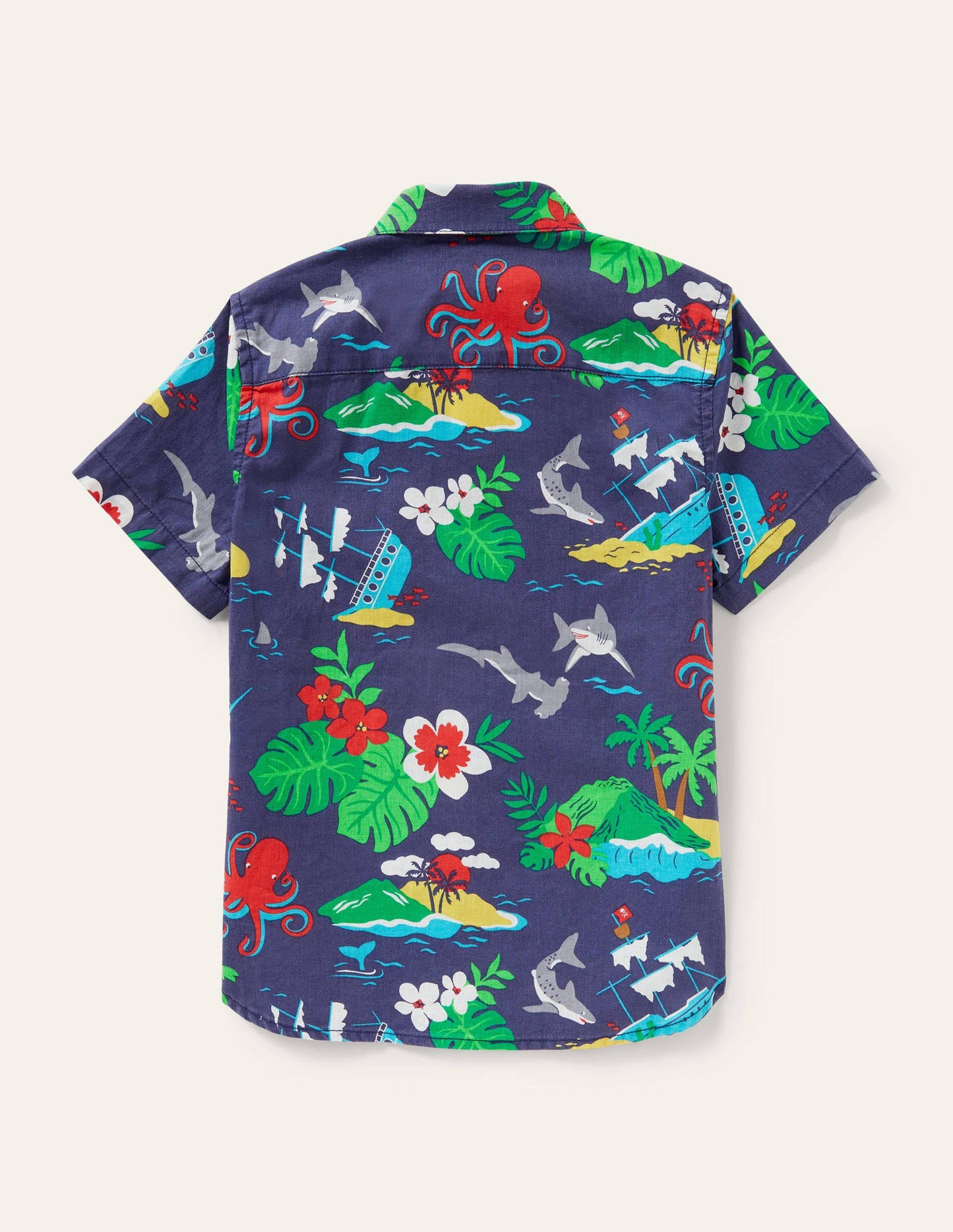 Holiday Cotton Linen Shirt-Starboard Hawaiian