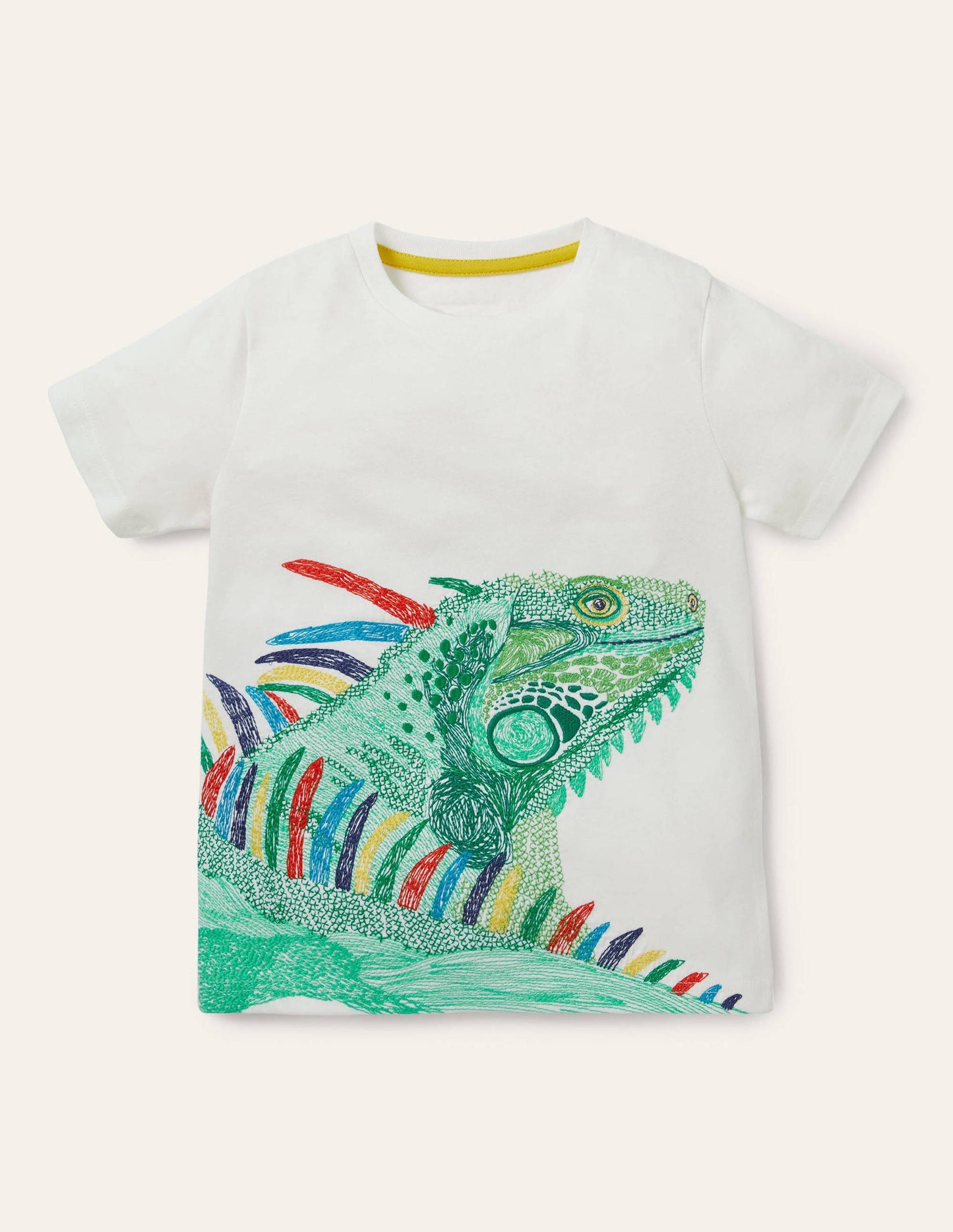 Superstitch T-shirt-Ivory Iguana