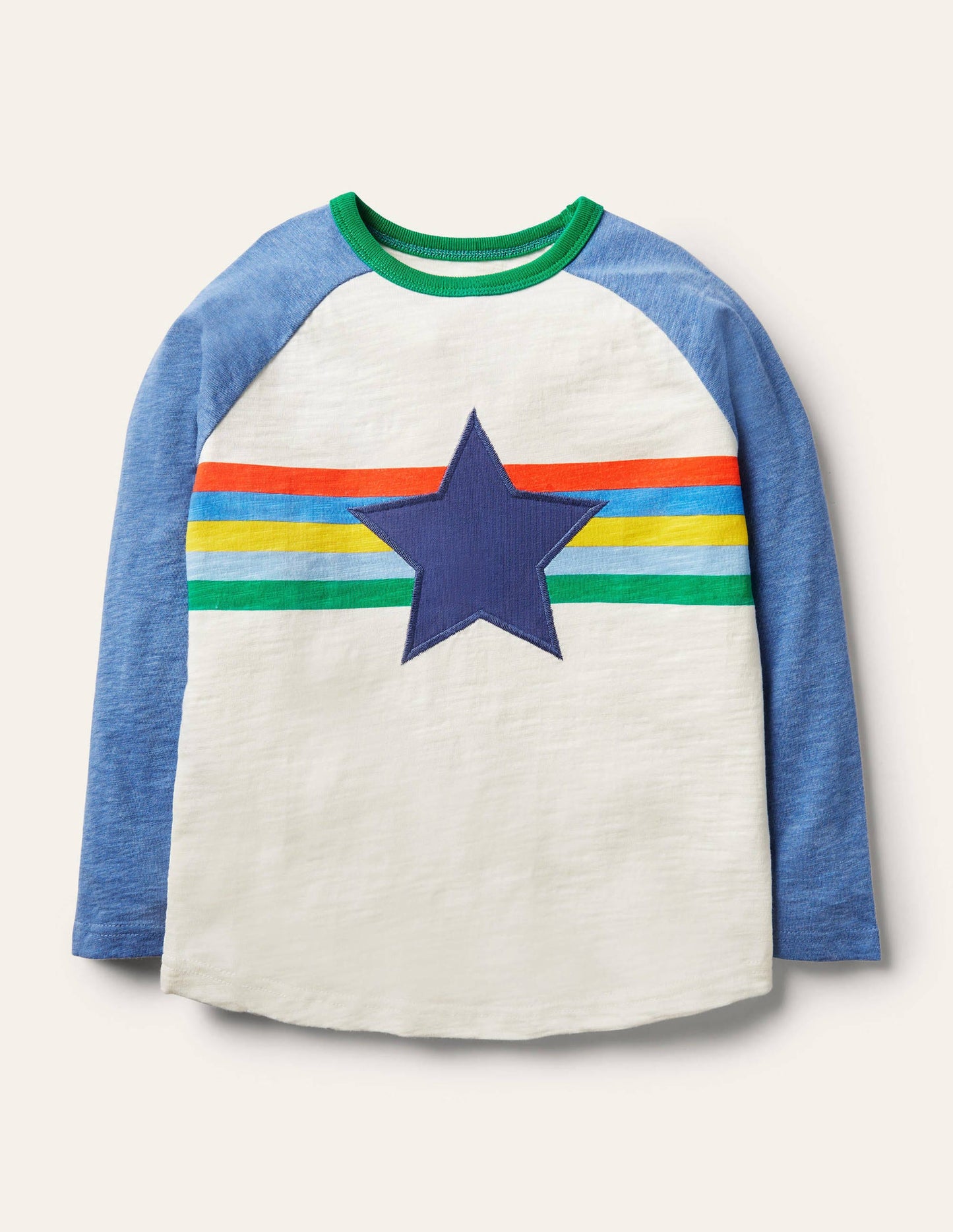 Raglan T-Shirt-Moroccan Blue Multi