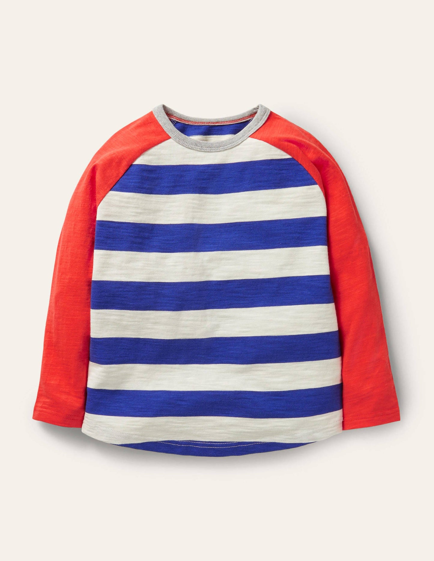 Raglan T-Shirt-Starboard Blue/Strawberry Red