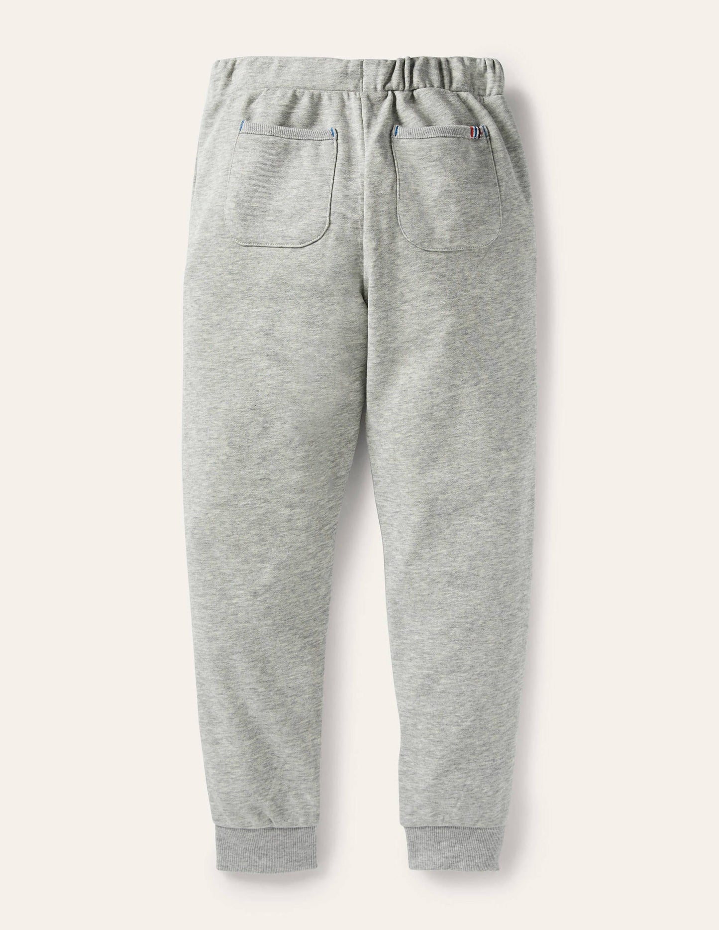 Rainbow Stripe Joggers-Grey Marl