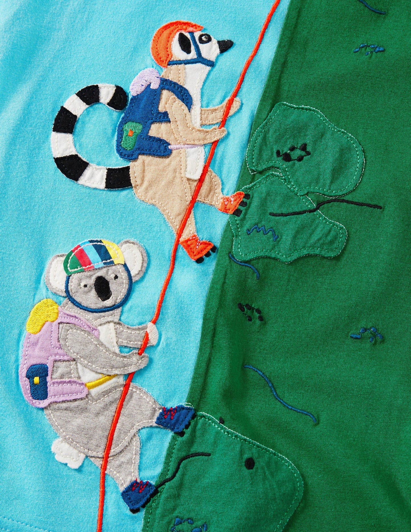 Animal Adventure T-shirt-Aqua Blue Lemurs