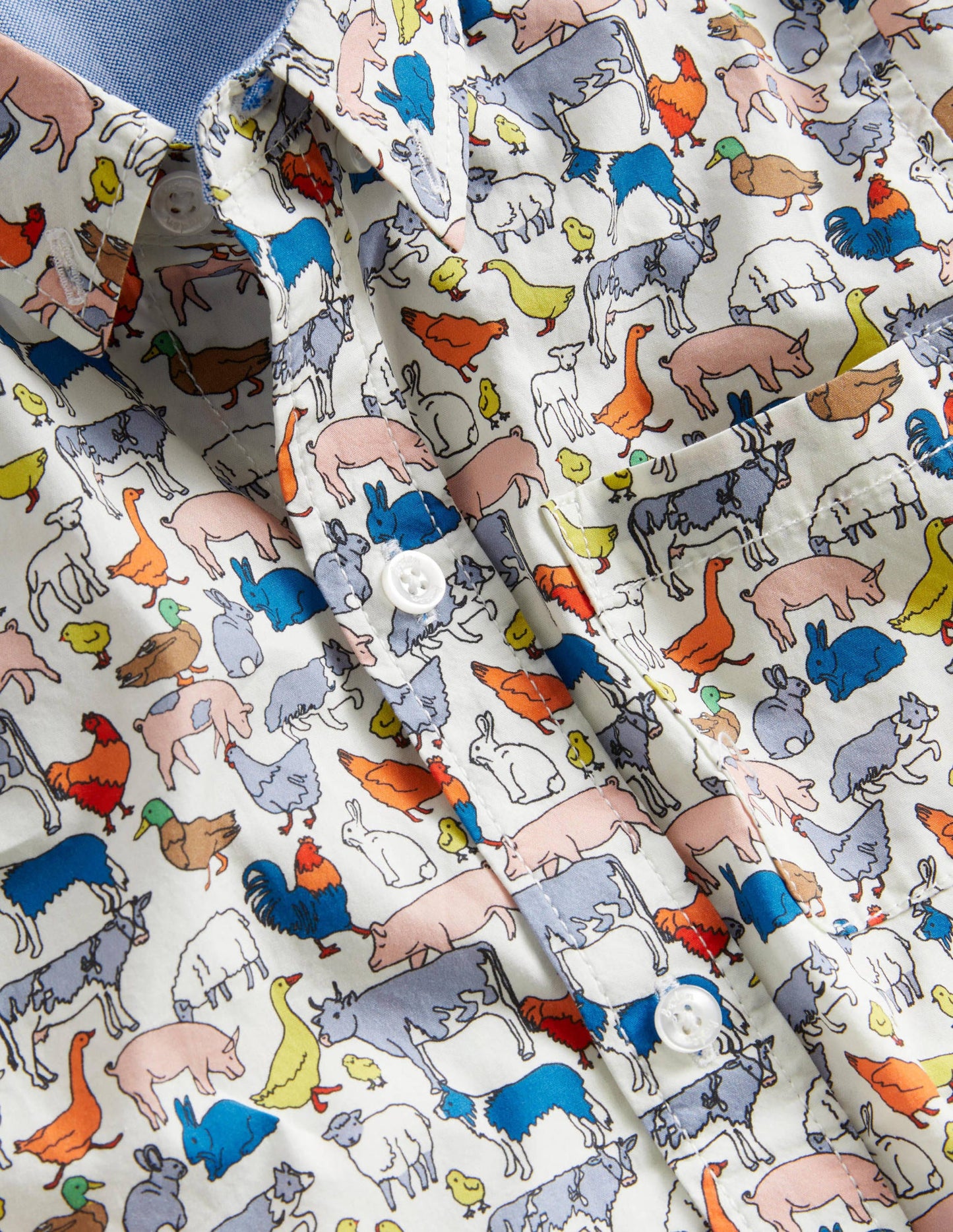 Casual Laundered Shirt-Ivory Farm