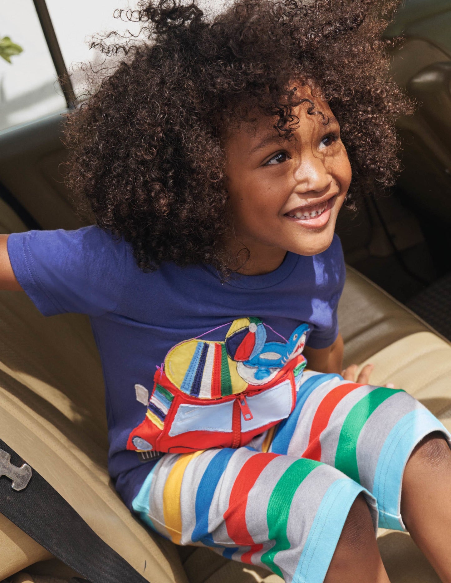 Adventure Zip T-shirt-Starboard Blue Camper Van