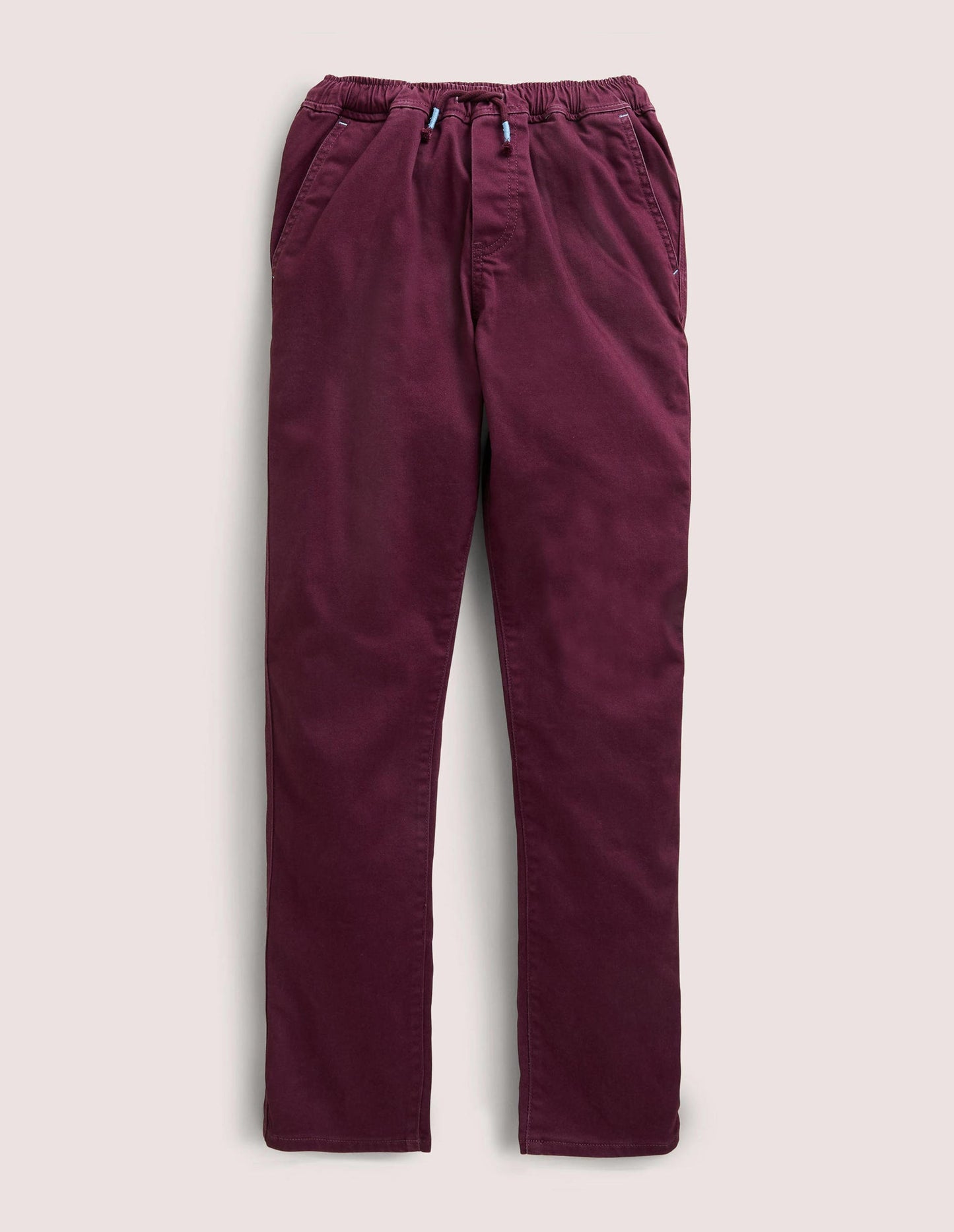 Relaxed Slim Pull-on Trousers-Berry Purple