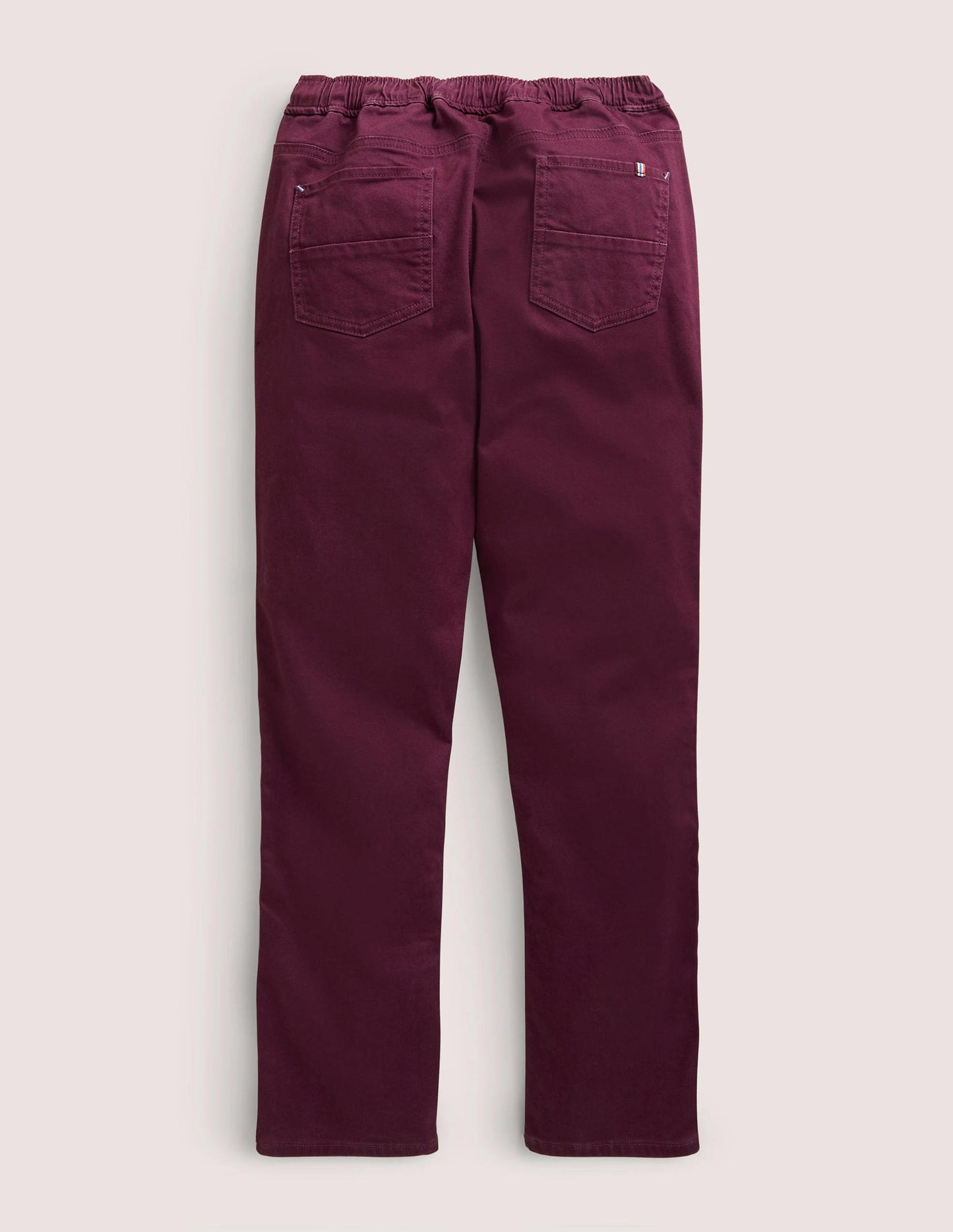 Relaxed Slim Pull-on Trousers-Berry Purple