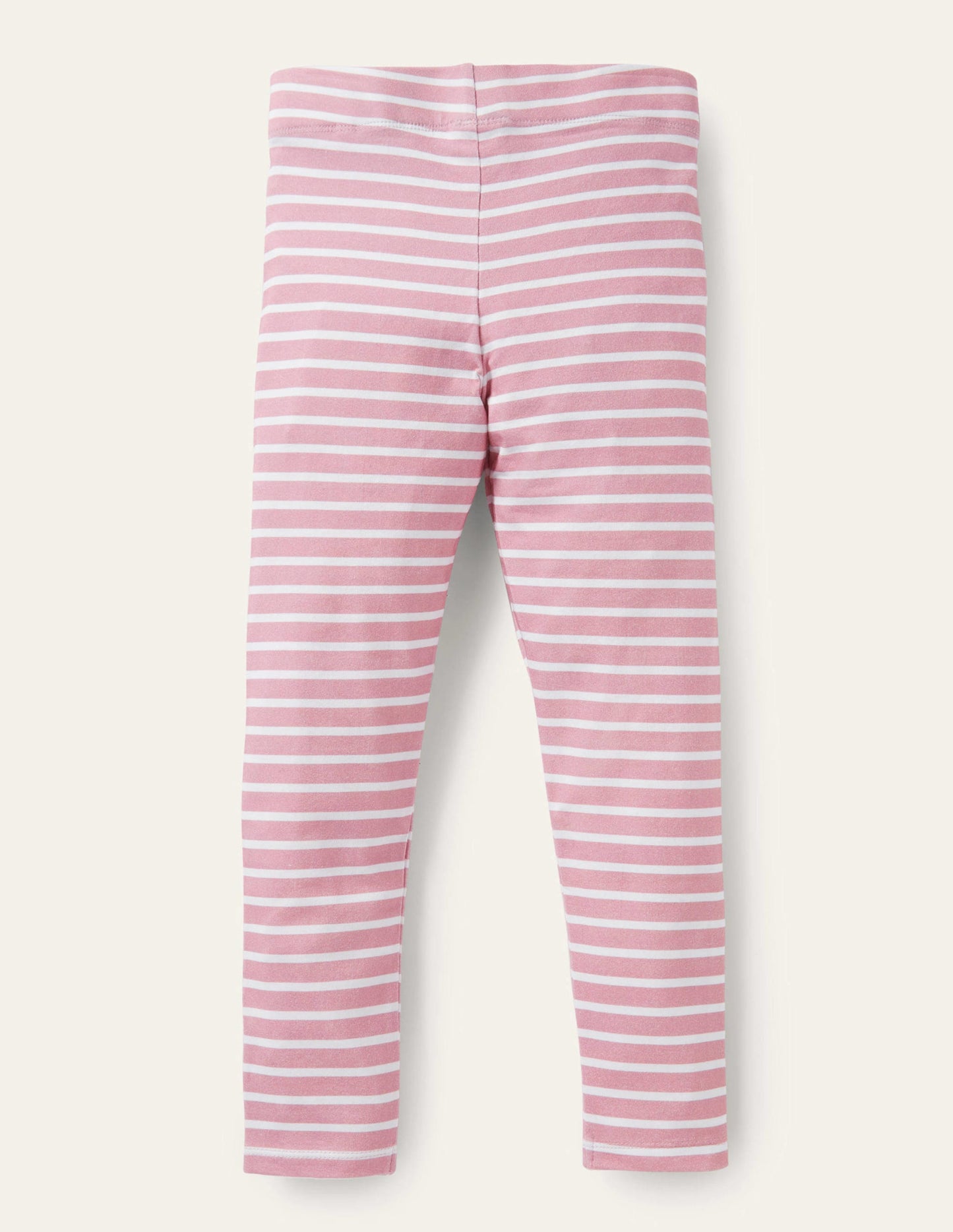 Pink Stripe Guinea Pig Print Leggings-Formica Pink/Ivory Guinea Pig