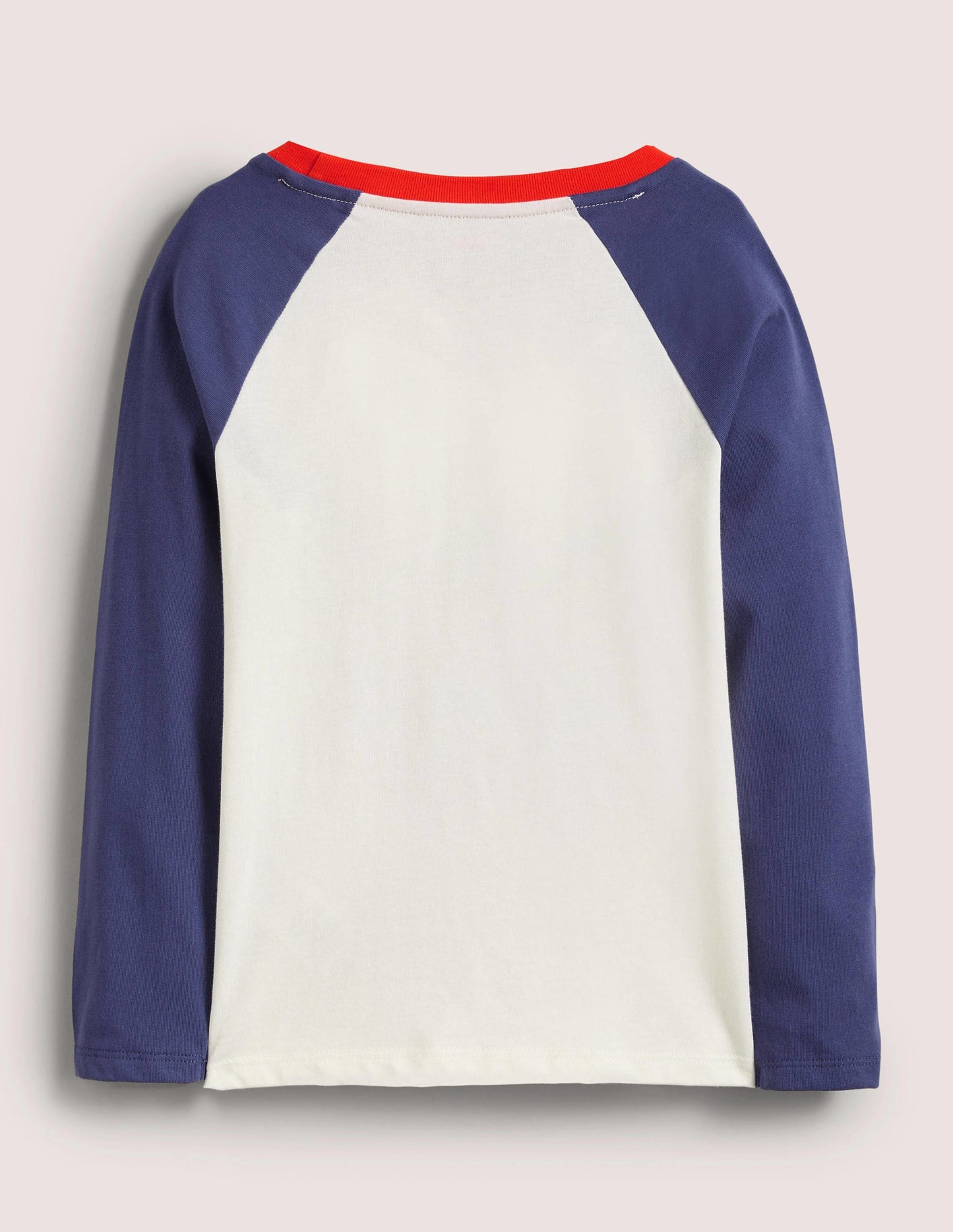 Appliqué Slogan T-Shirt-Ivory/Starboard Blue
