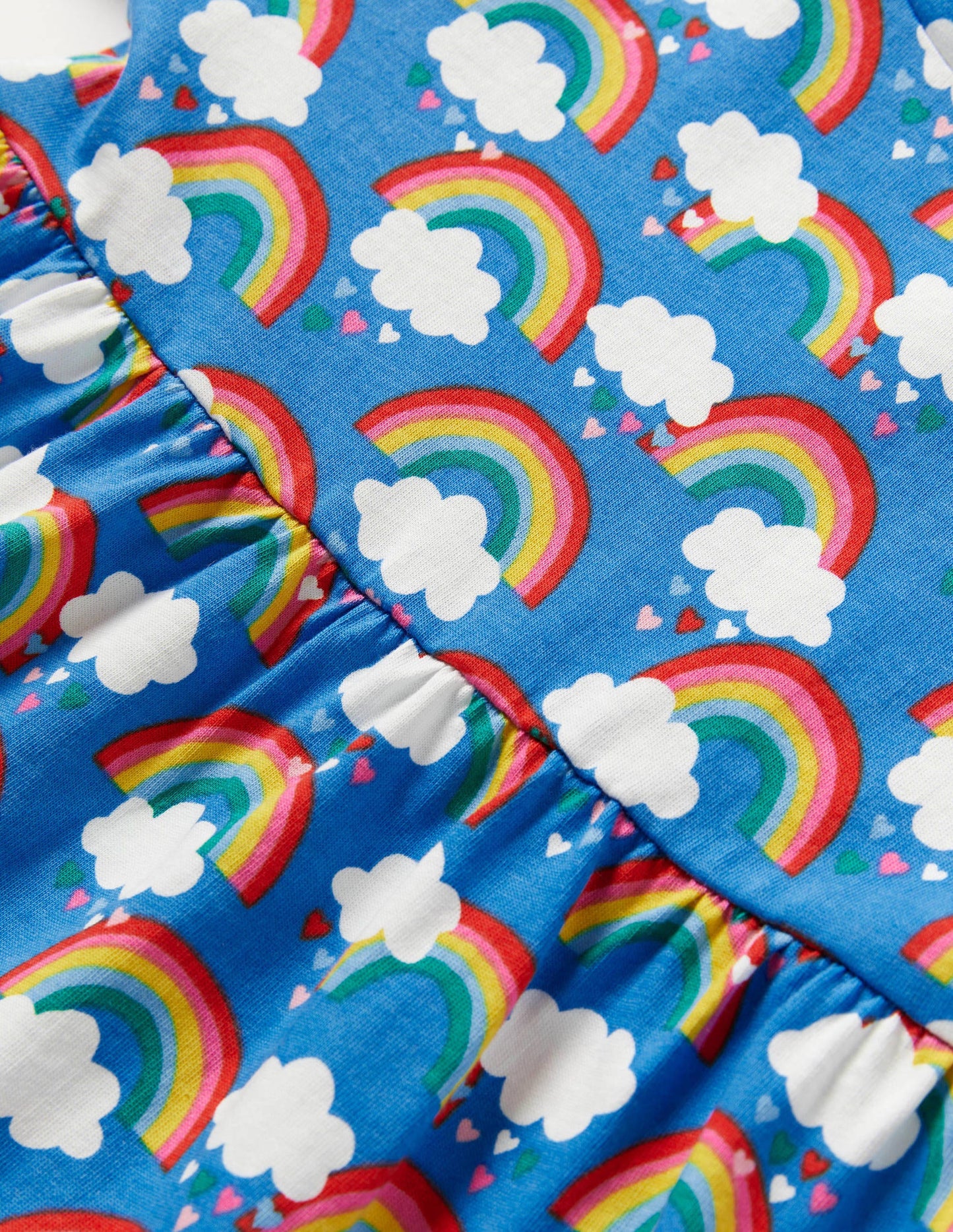Tiered Jersey Dress-Moroccan Blue Love Rainbows