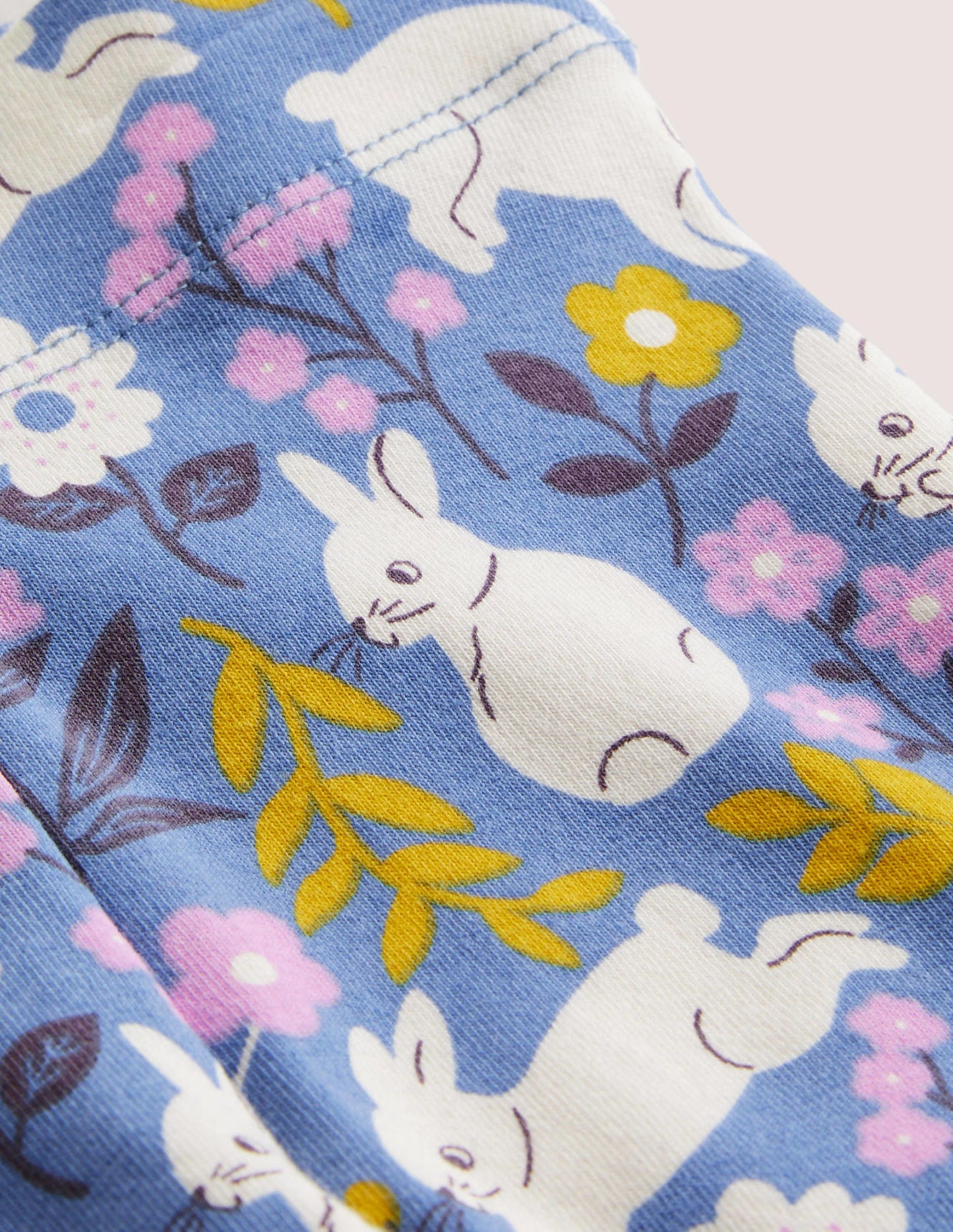Baby Leggings-Riviera Blue Bunny Field