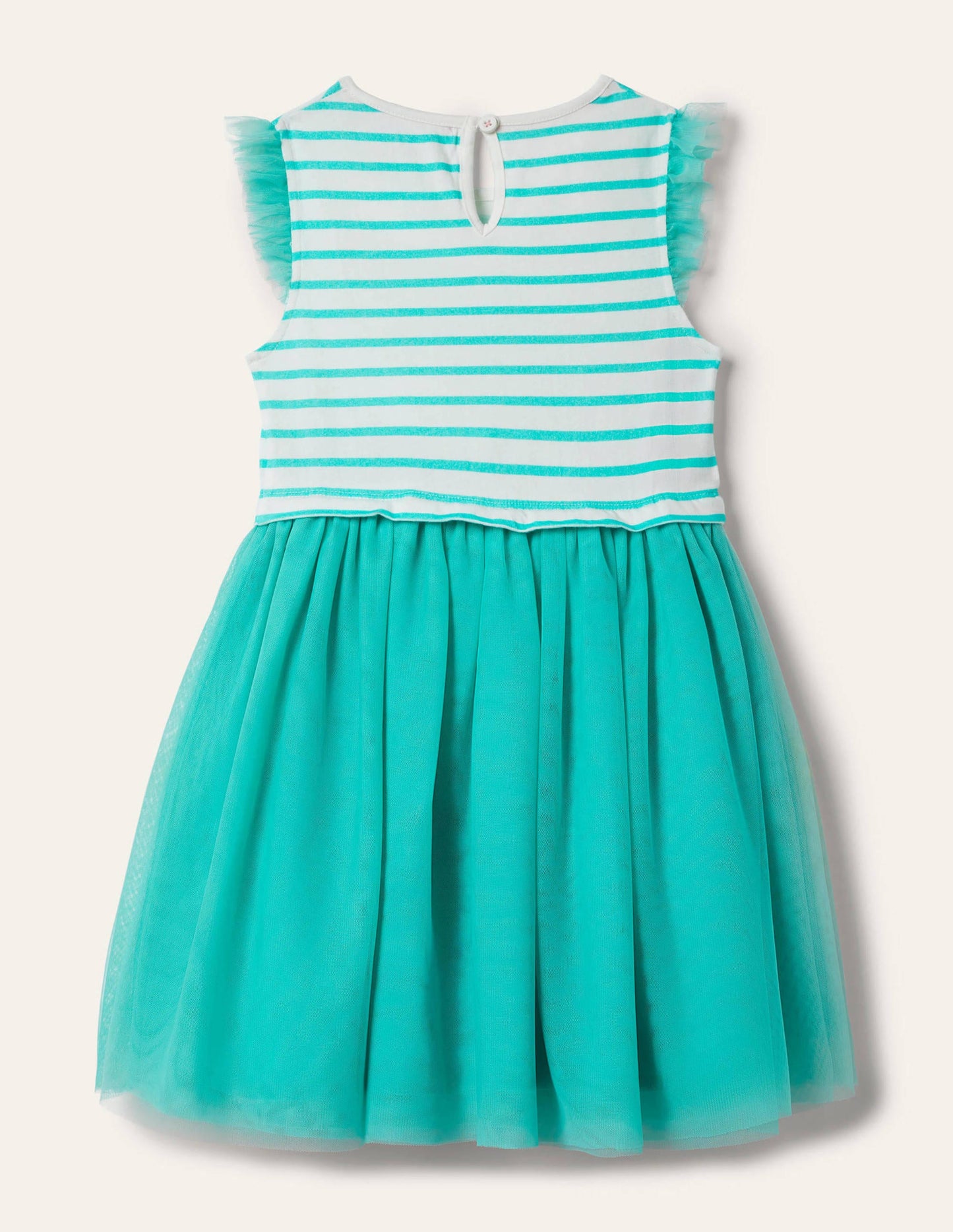 Tulle Dress-Turquoise Parrots
