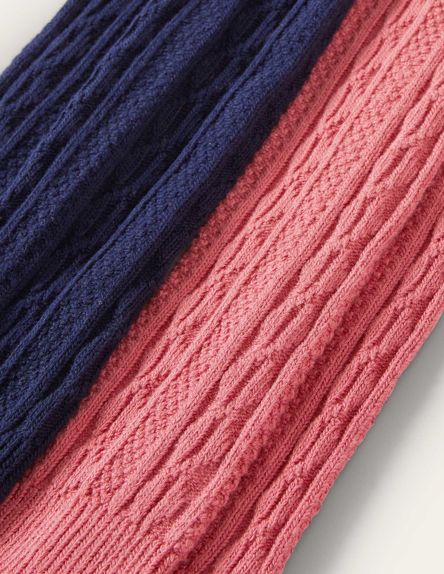 Cable Footless Tights 2 Pack-Multi