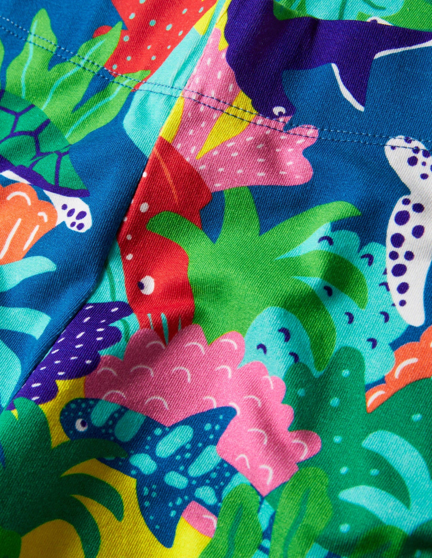 Fun Cropped Leggings-Multi Rainbow Reef