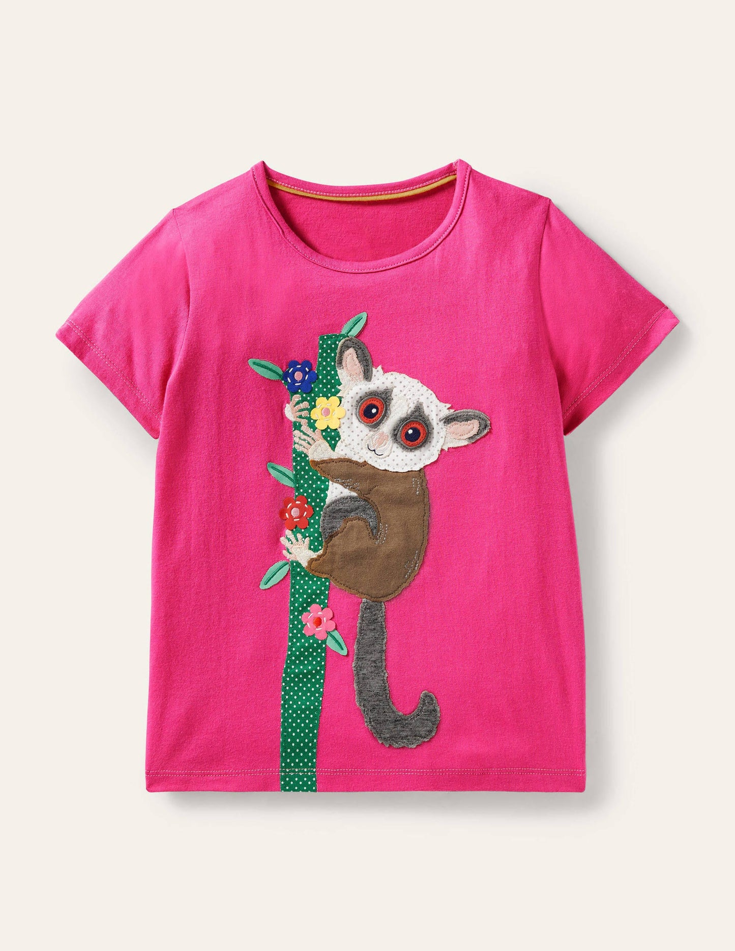 Short-sleeved Appliqué T-shirt-Tutti Fruity Bush Baby