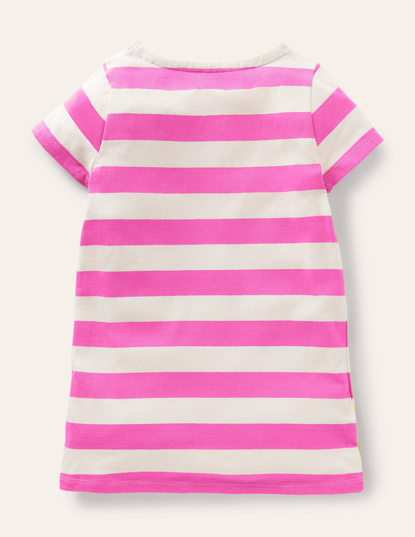 Short Sleeve Appliqué Tunic-Tickled Pink / Ivory Cheetah