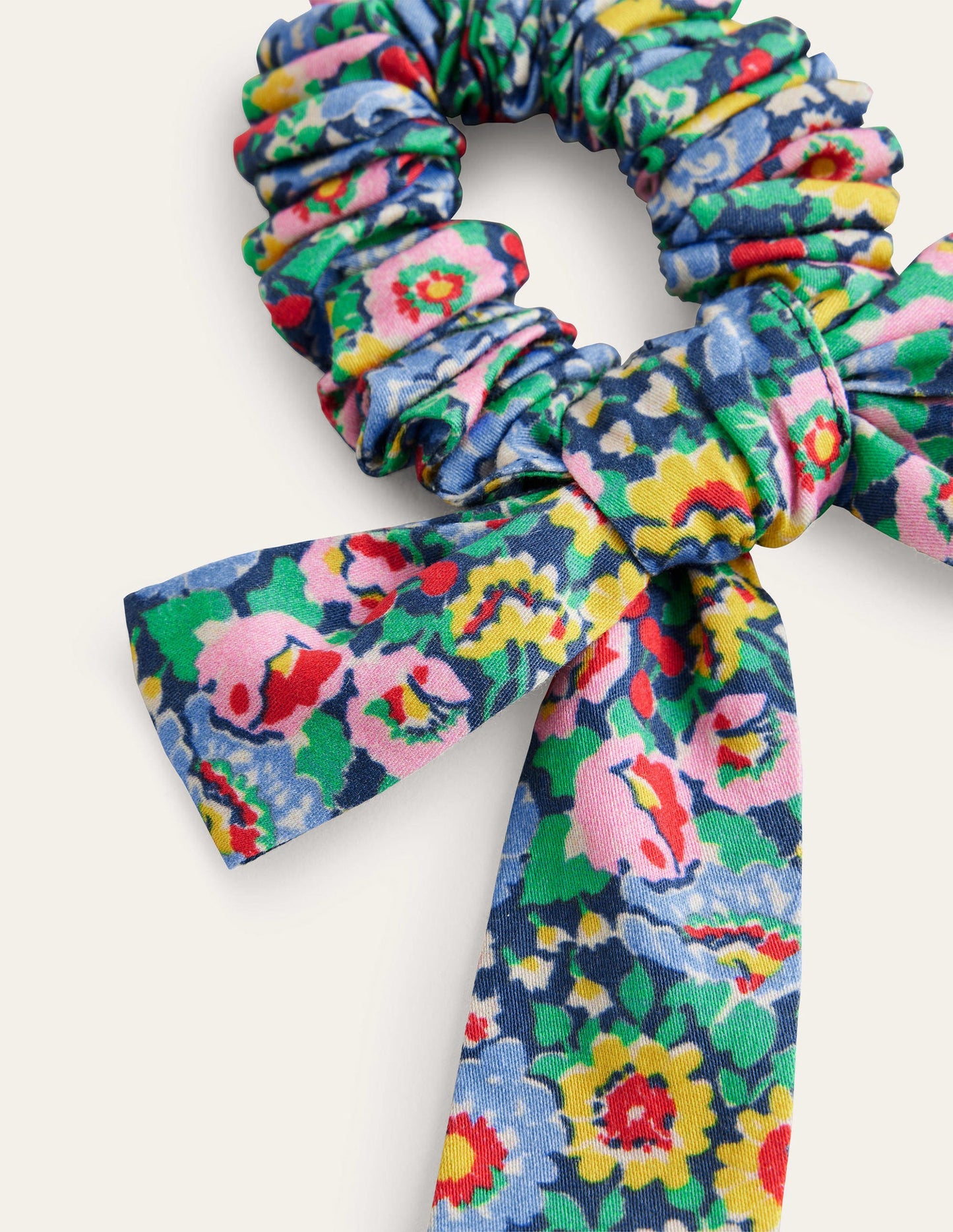 Bow Scrunchie-Bright Multi Floral