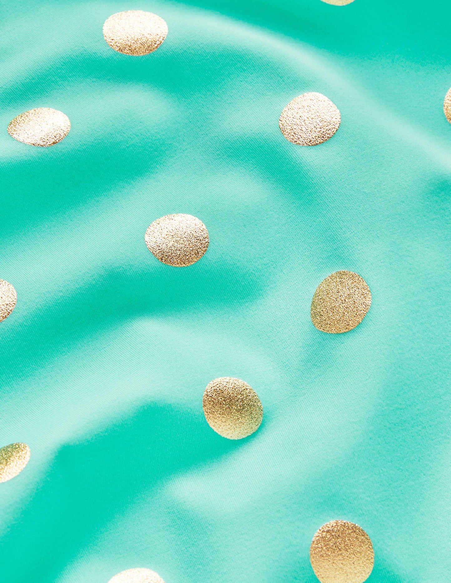 Cross-back Printed Swimsuit-Light Green Gold Foil Spot