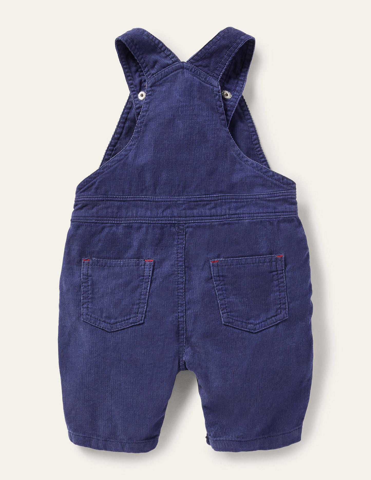 Jersey-lined Cord Dungarees-Starboard Blue