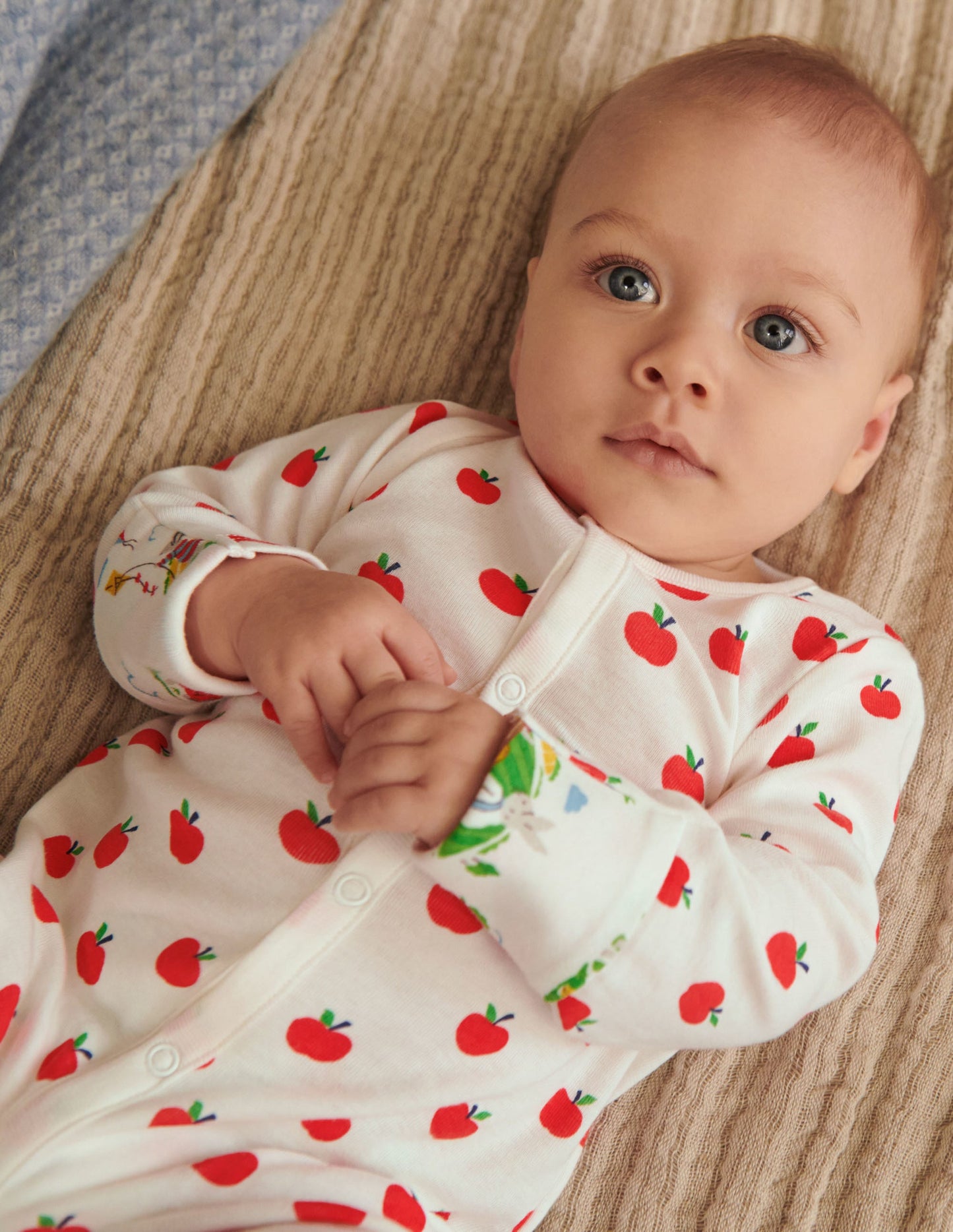 GOTS Organic 2 Pack Sleepsuit-Ivory Daydreaming Bunny