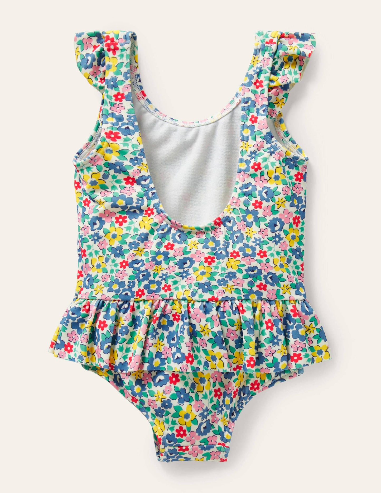 Pretty Frill Waist Swimsuit-Multi Spring Floral