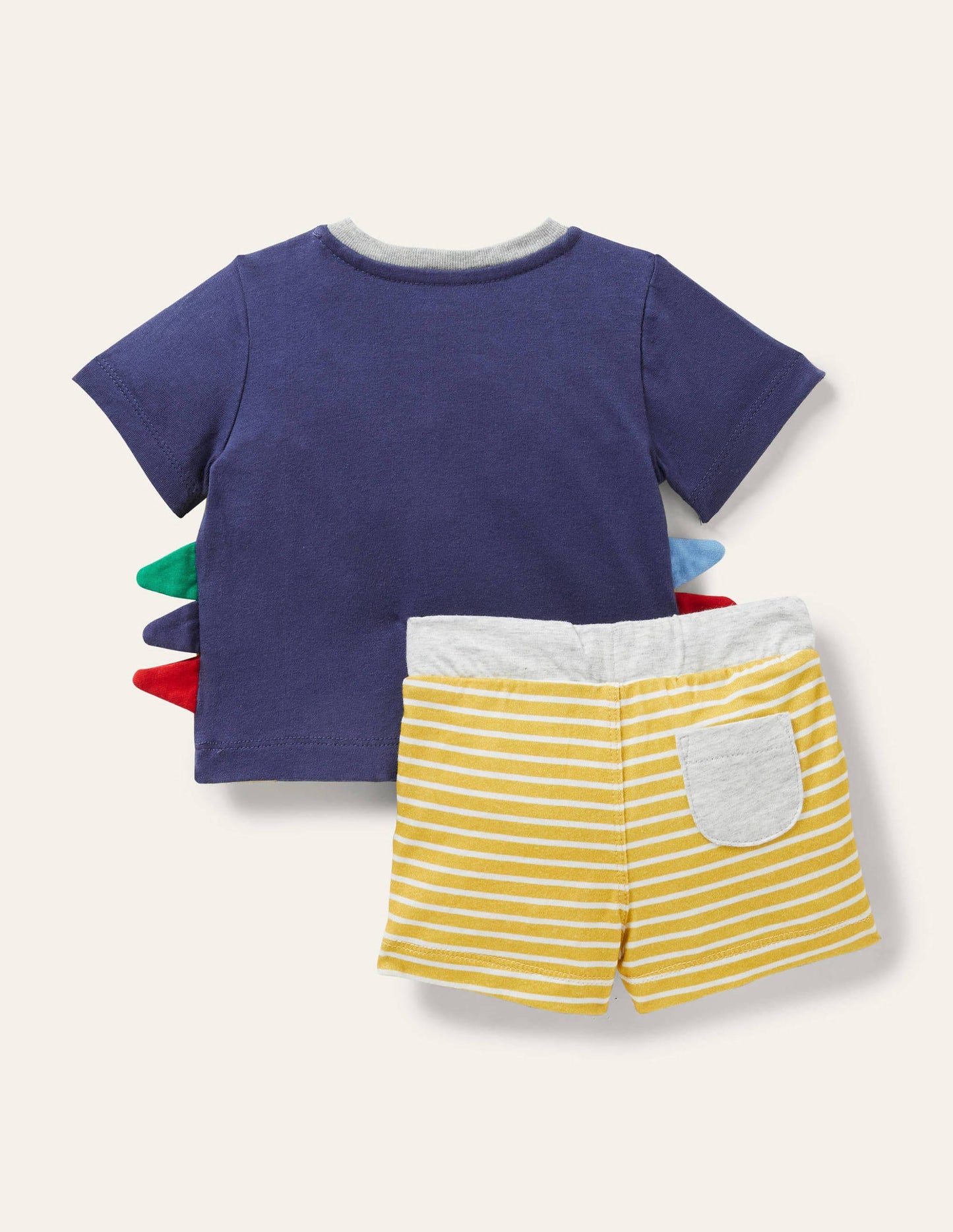 Appliqué T-shirt & Shorts Set-Starboard/Ivory Giraffe