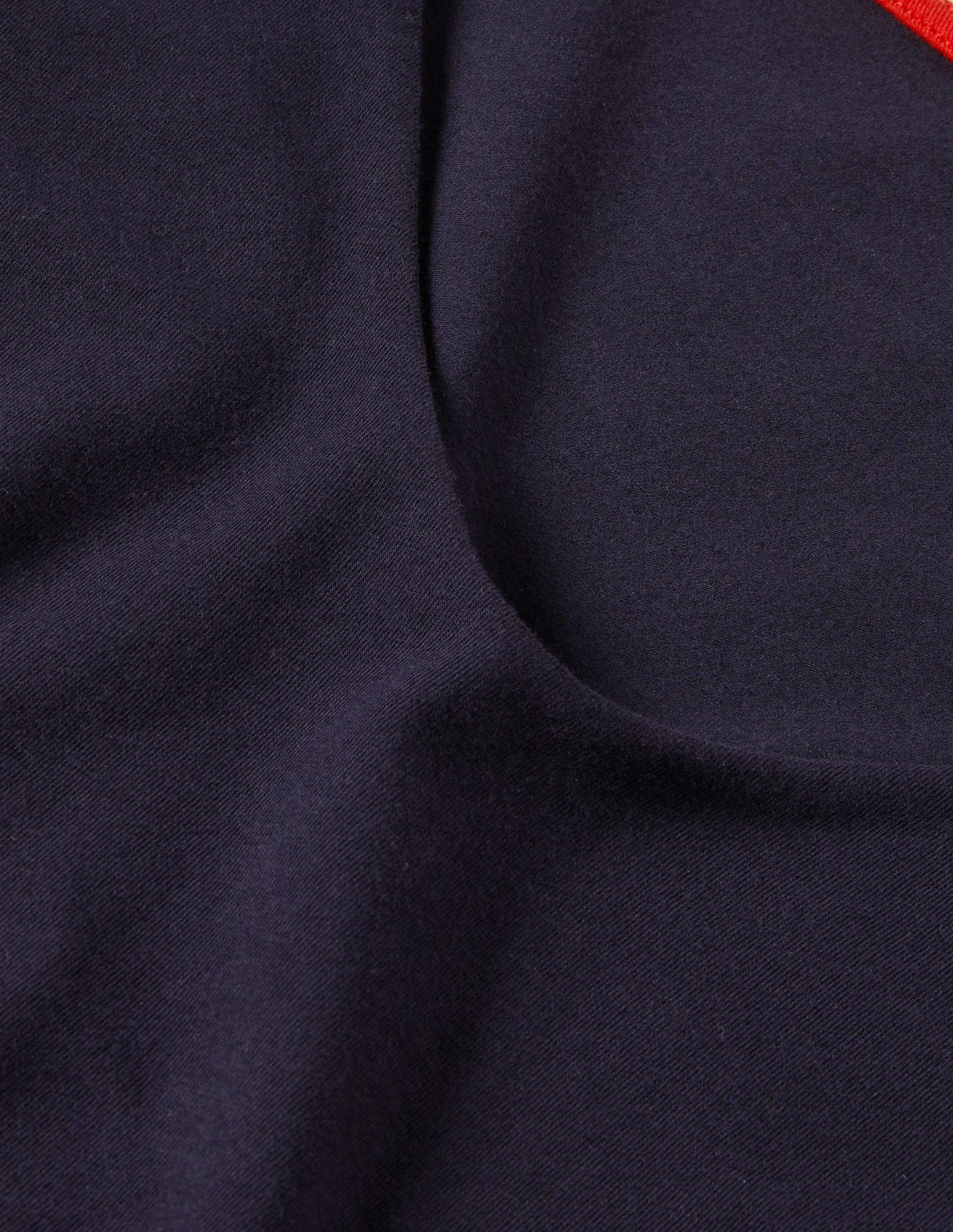 Double Layer V-neck Top-Navy