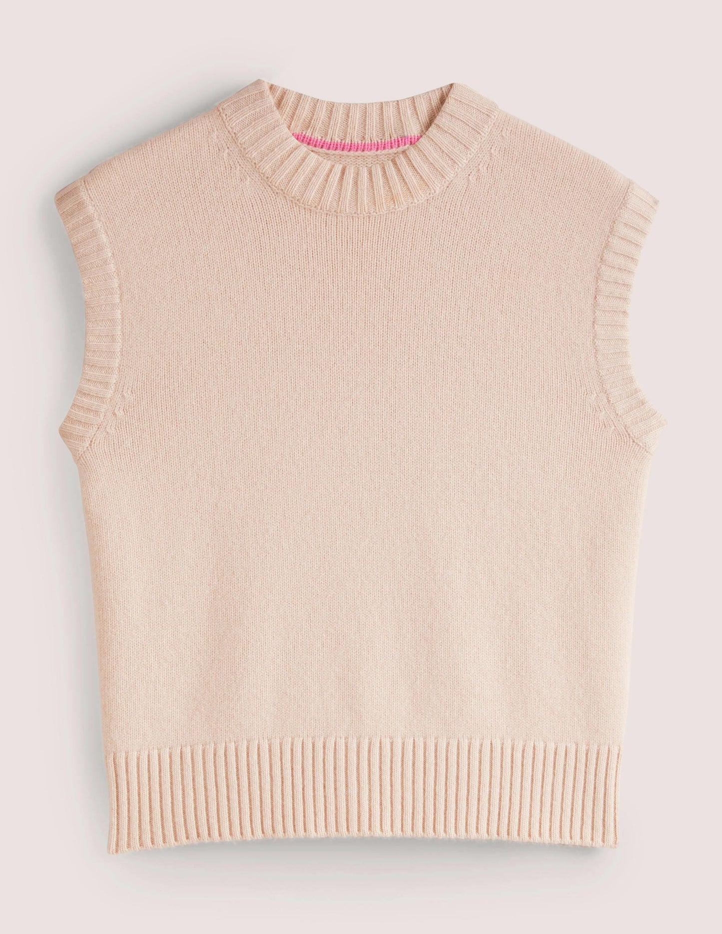 Chunky Cashmere Crew Neck Tank-Rope