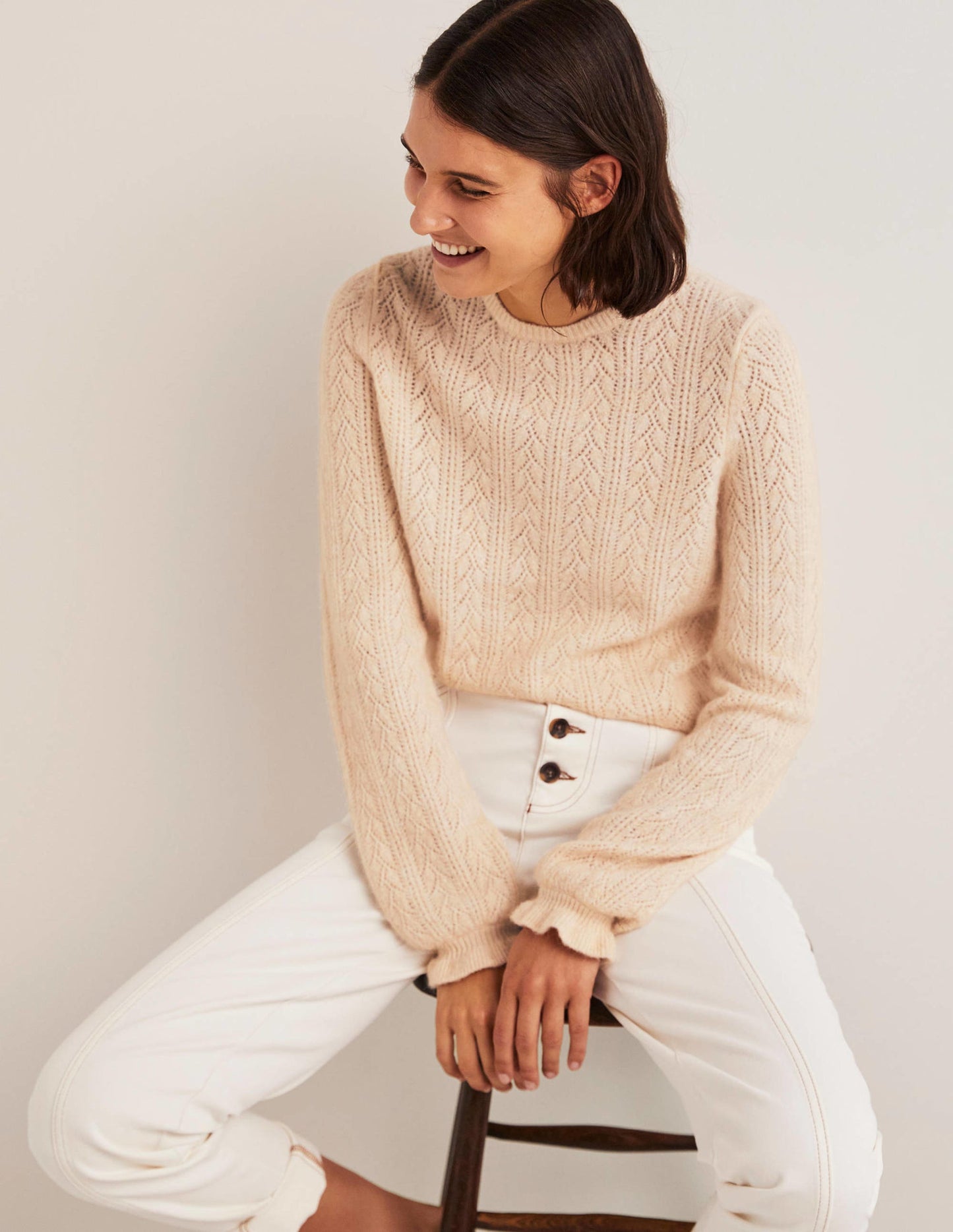 Fluffy Pointelle Jumper-Rope