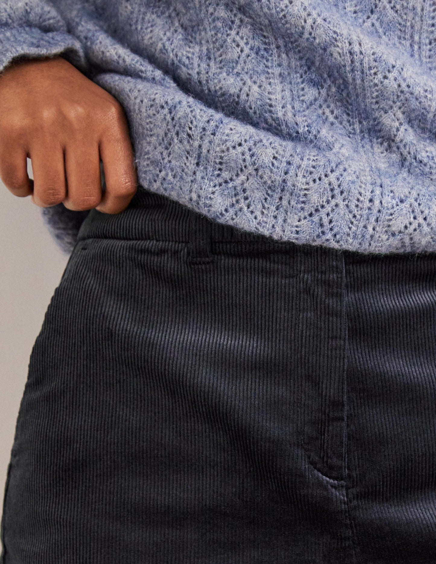 High Waist Shorts-Navy