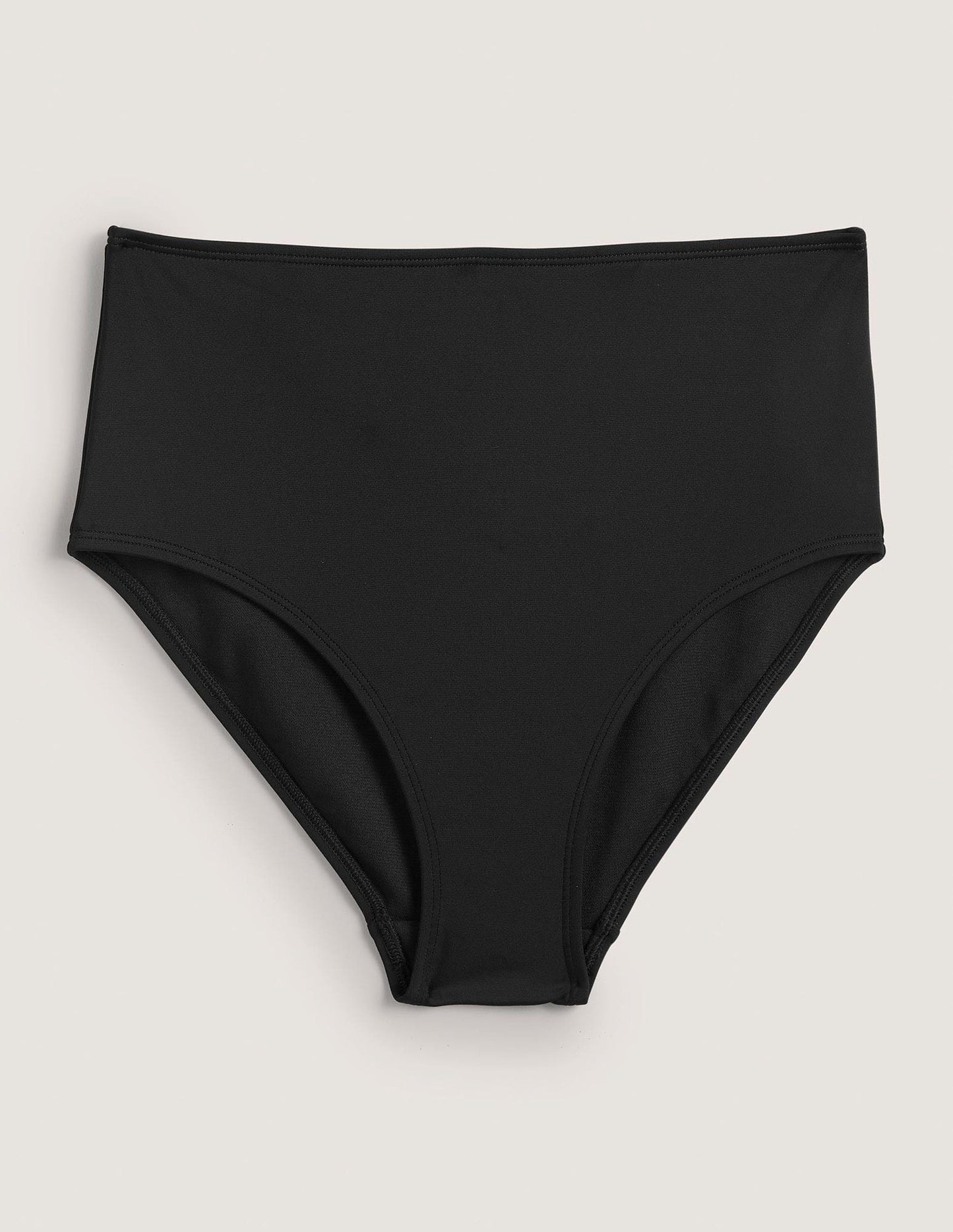 High Waisted Bikini Bottoms-Black