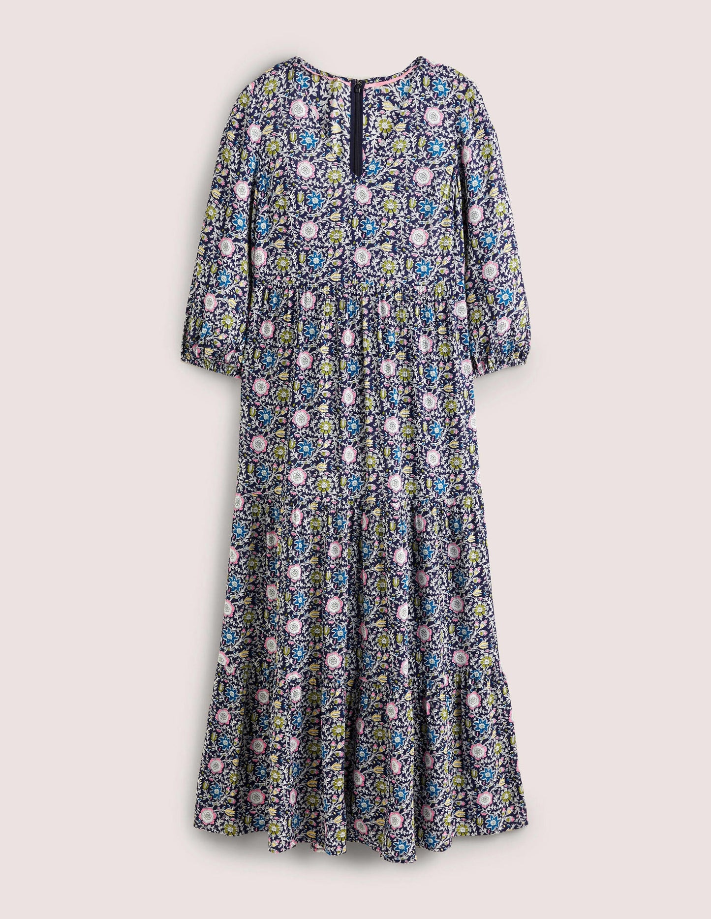 Blouson Sleeve Maxi Dress-Navy, Enchanting Twig