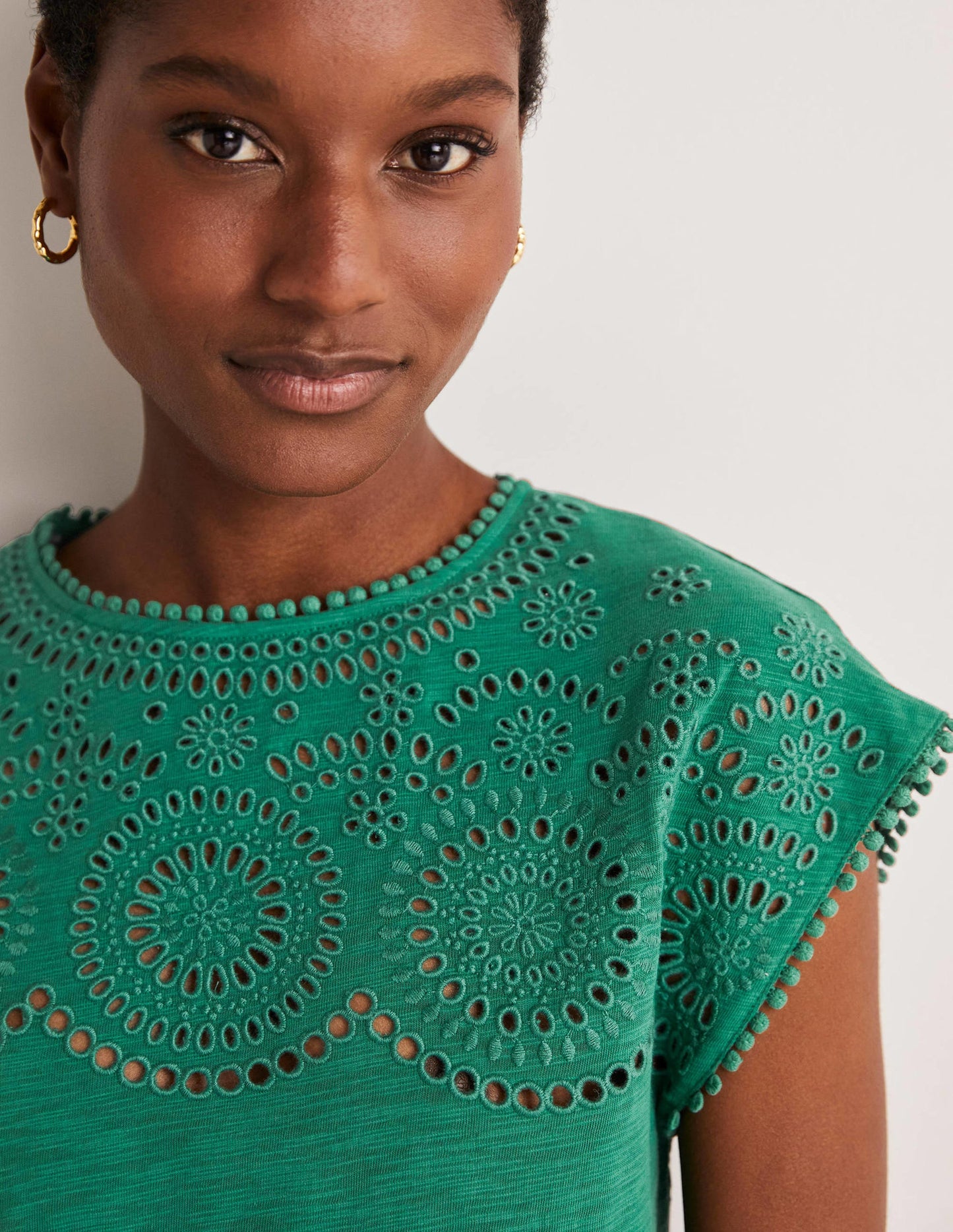 Cutwork Jersey T-shirt Dress-Shady Glade
