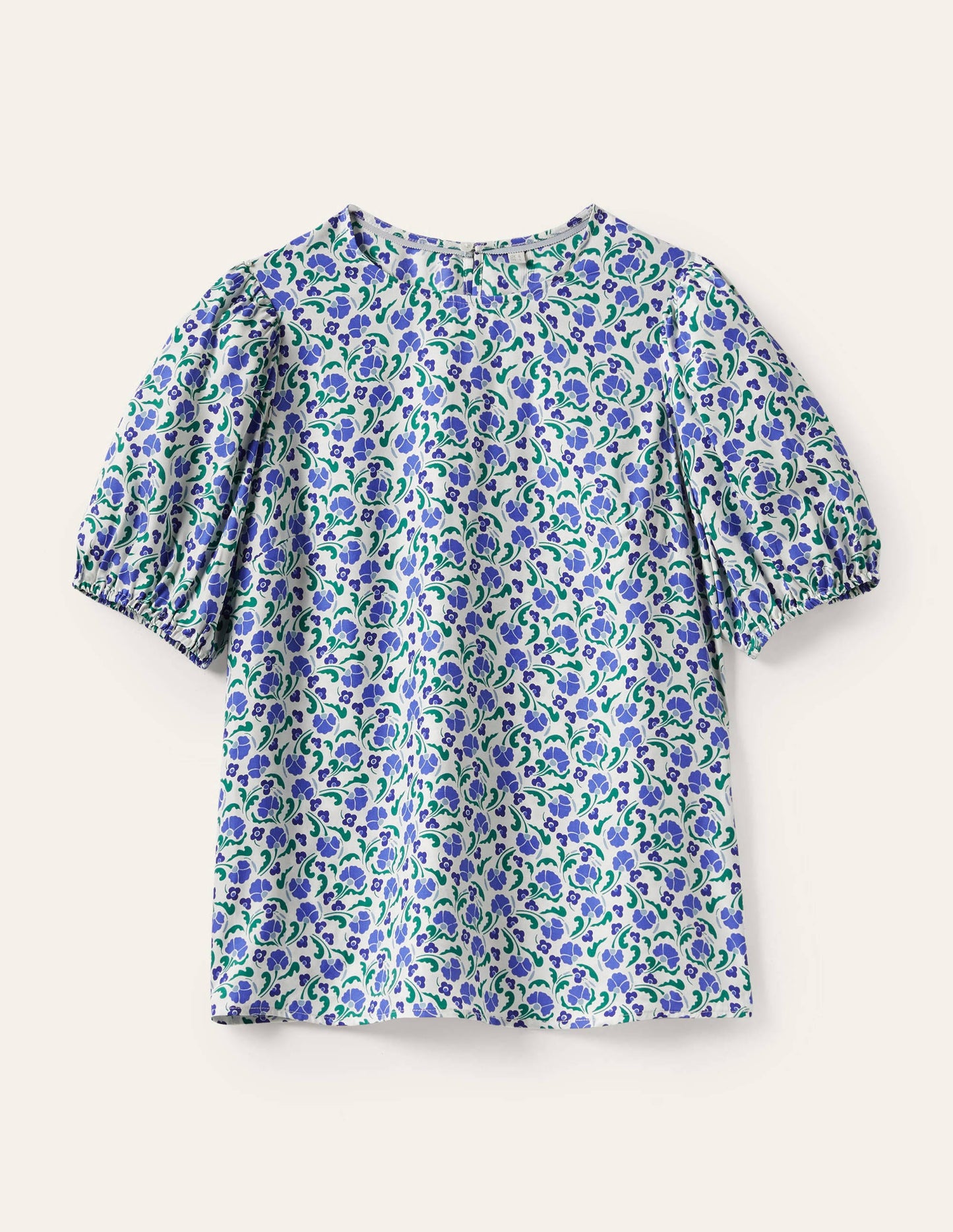 Adriana Puff Sleeve Top-Bluebell, Delicate Bud