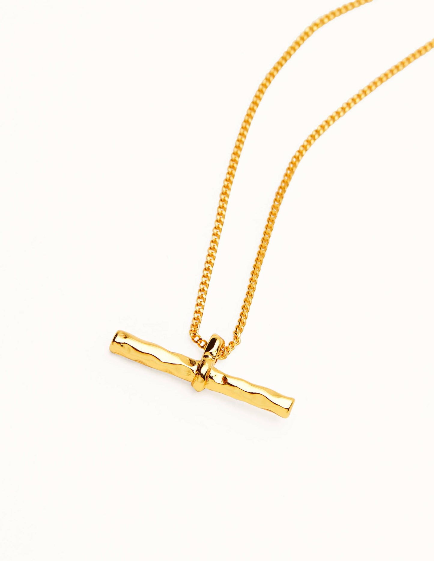 T-Bar Necklace-Gold Metallic