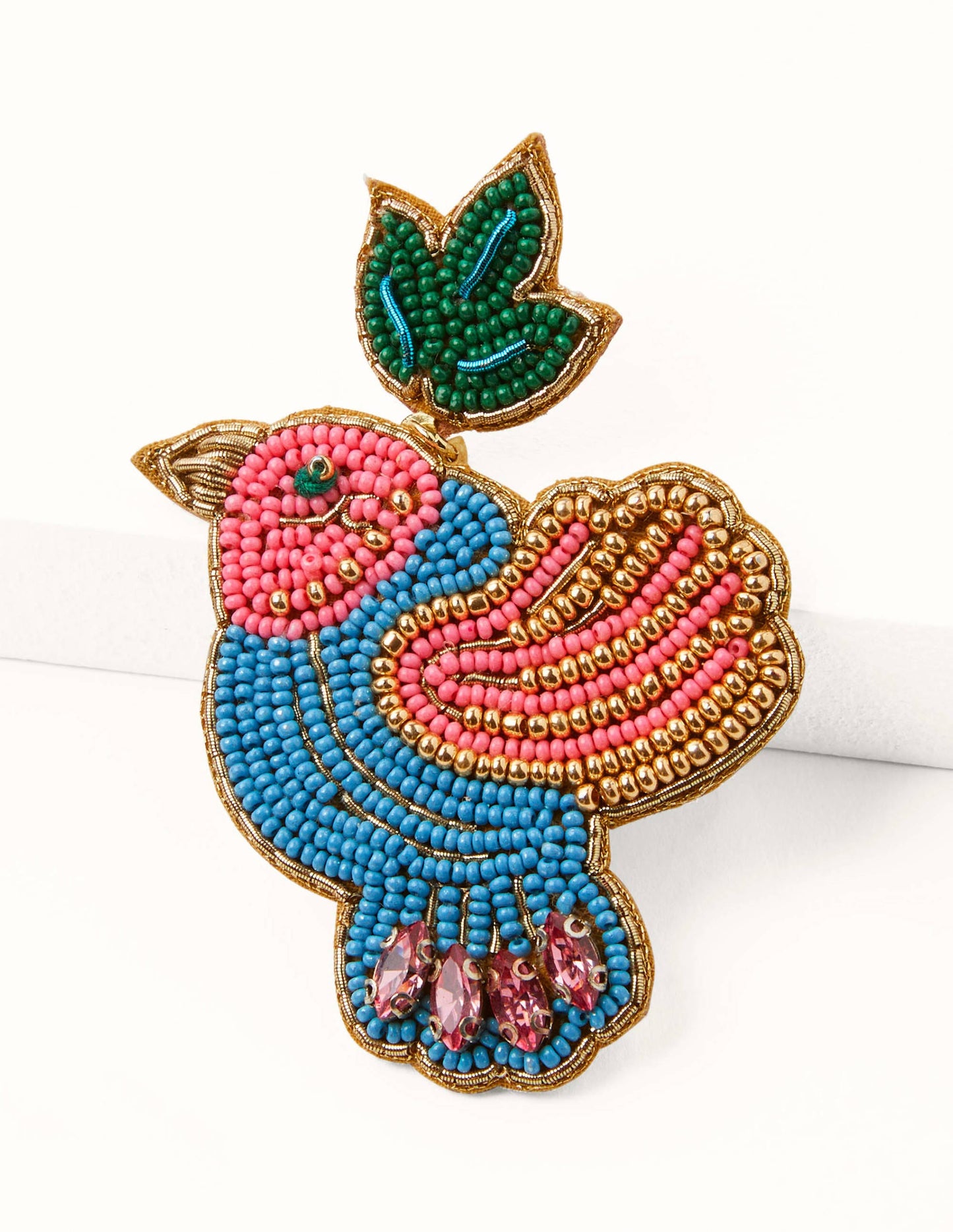 Beaded Earrings-Bird