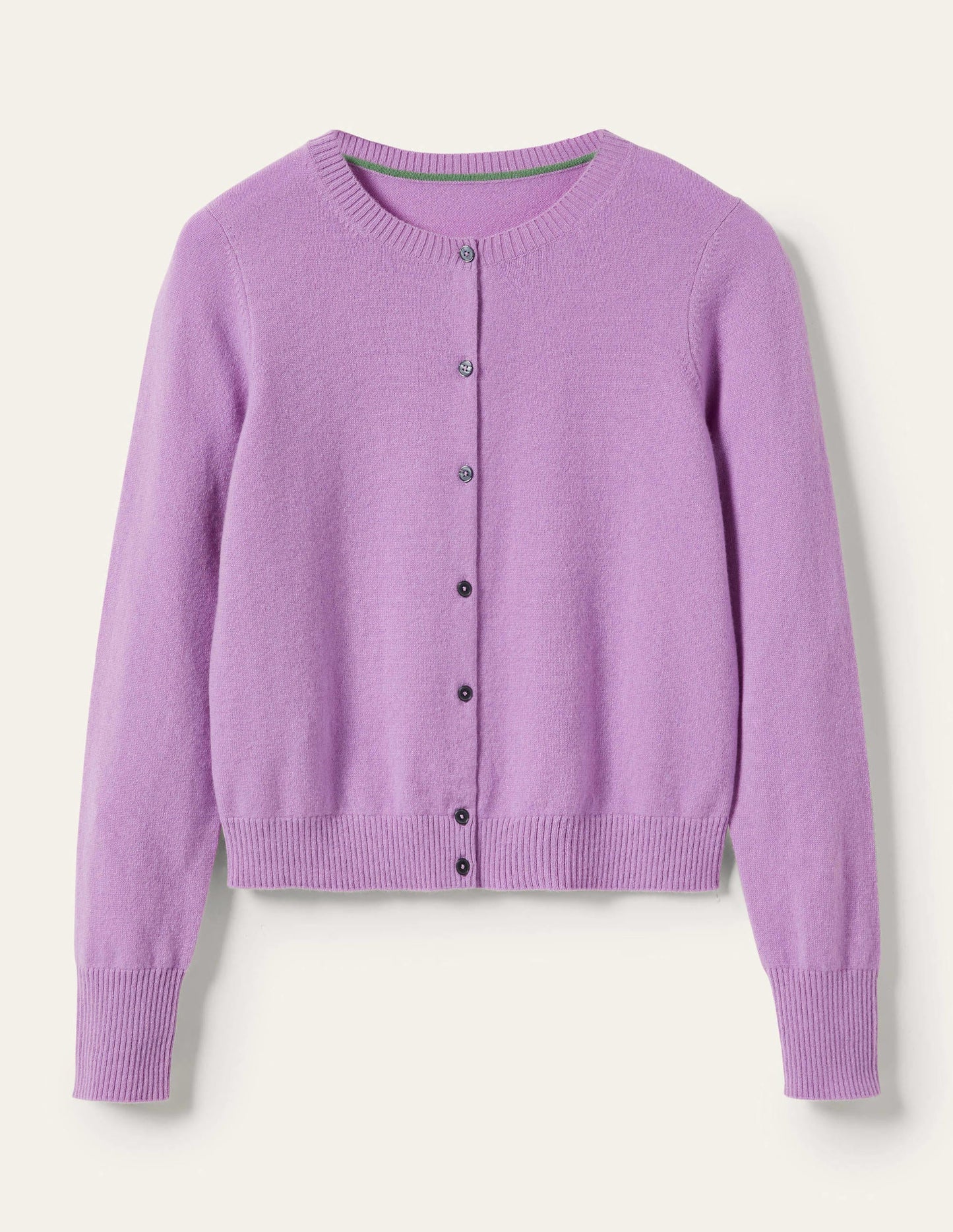 Cashmere Cropped Cardigan-African violet