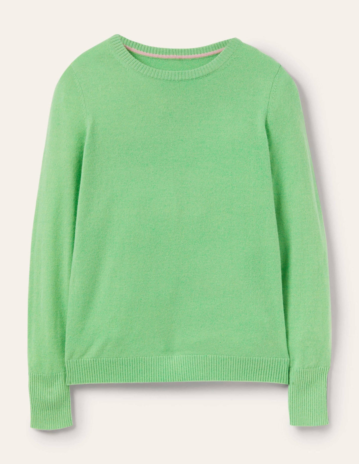 Cashmere Crew Neck Jumper-Zephyr Green