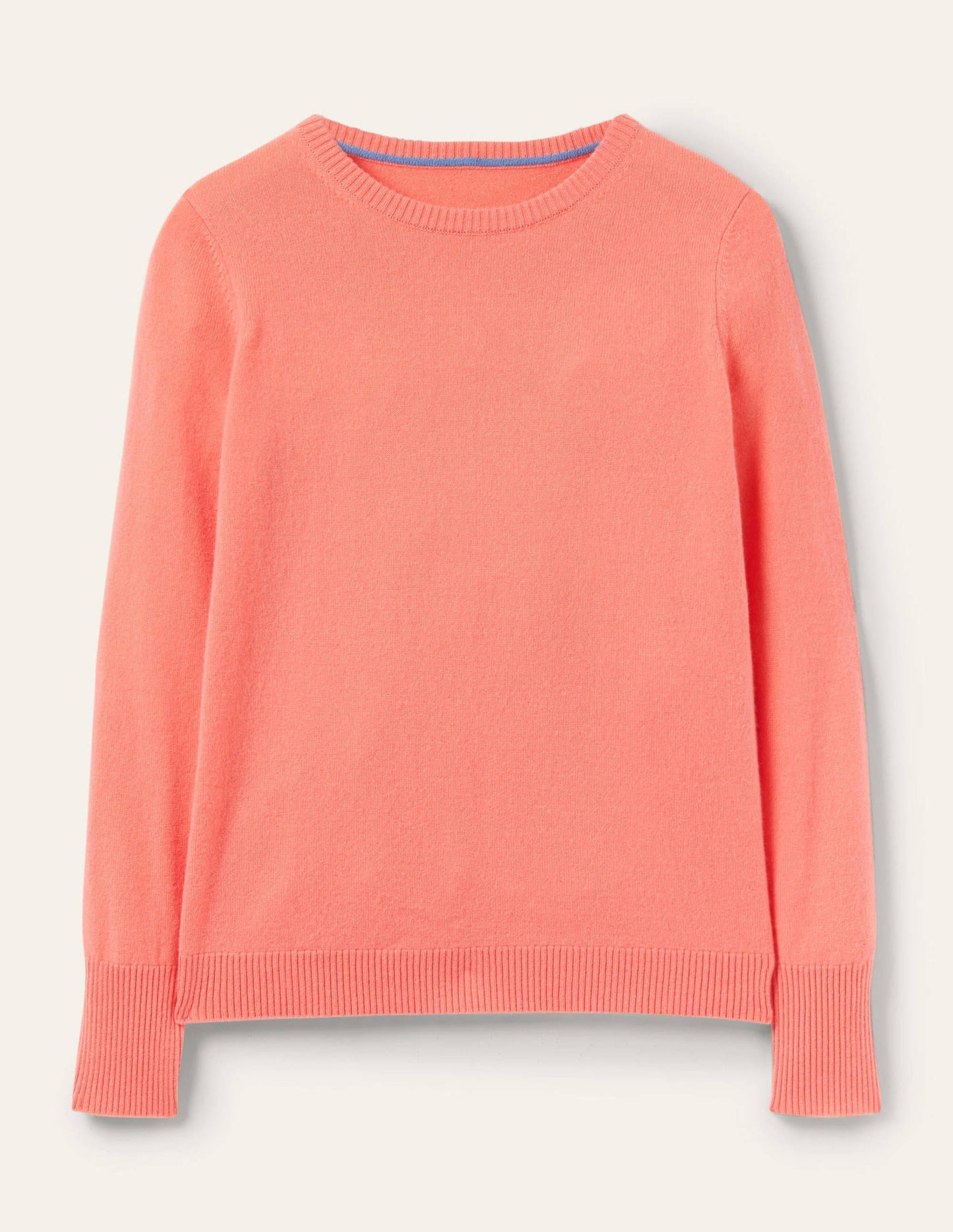 Cashmere Crew Neck Jumper-Chalky Coral