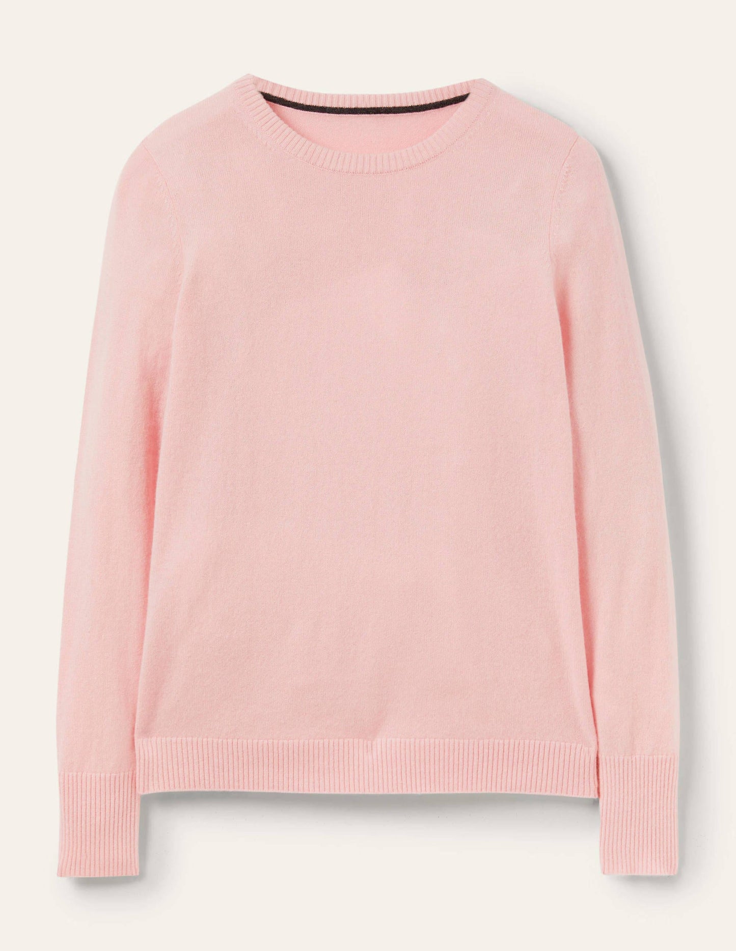 Cashmere Crew Neck Jumper-Pink Blush