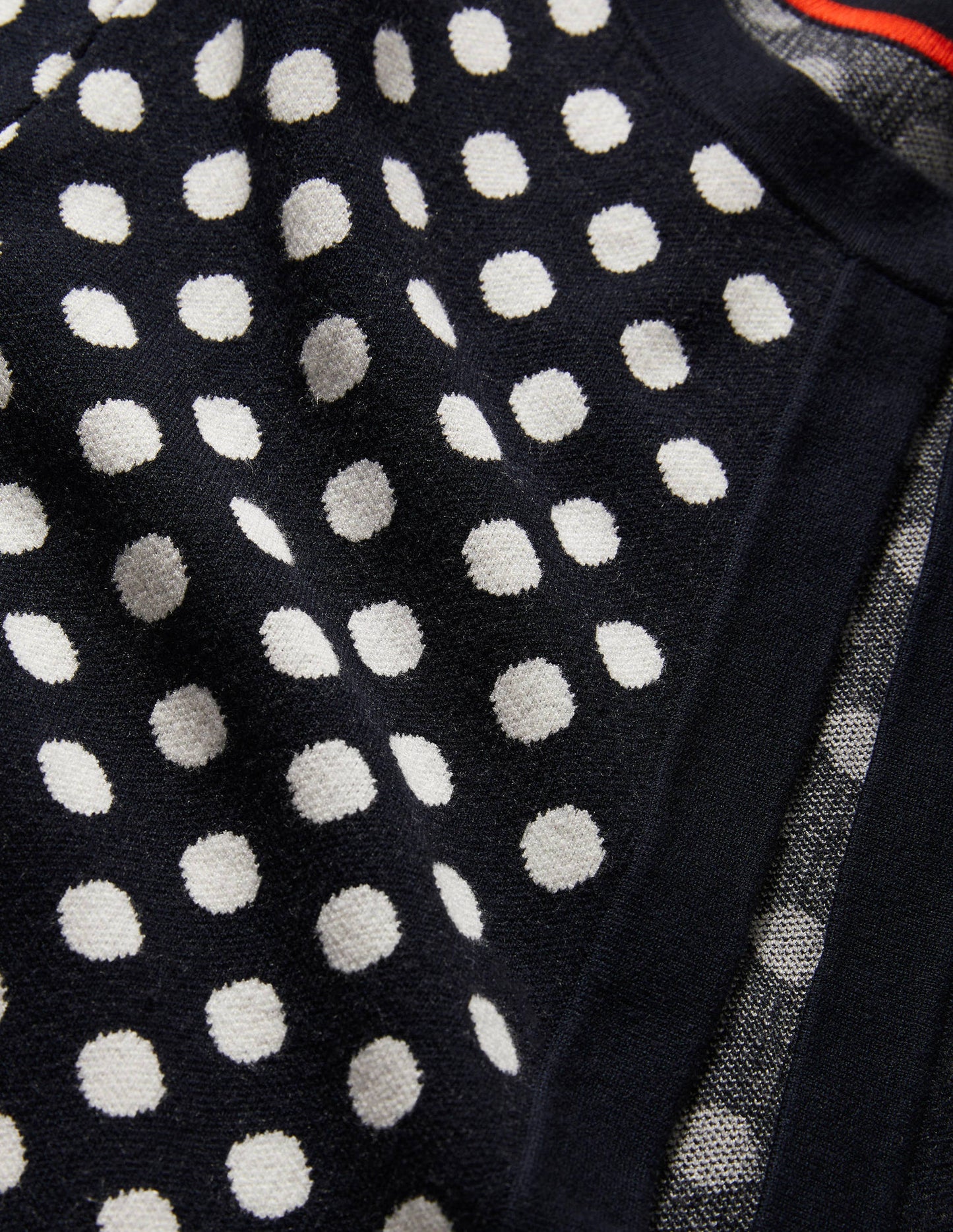 Cleo Jacquard Knitted Cardigan-Navy