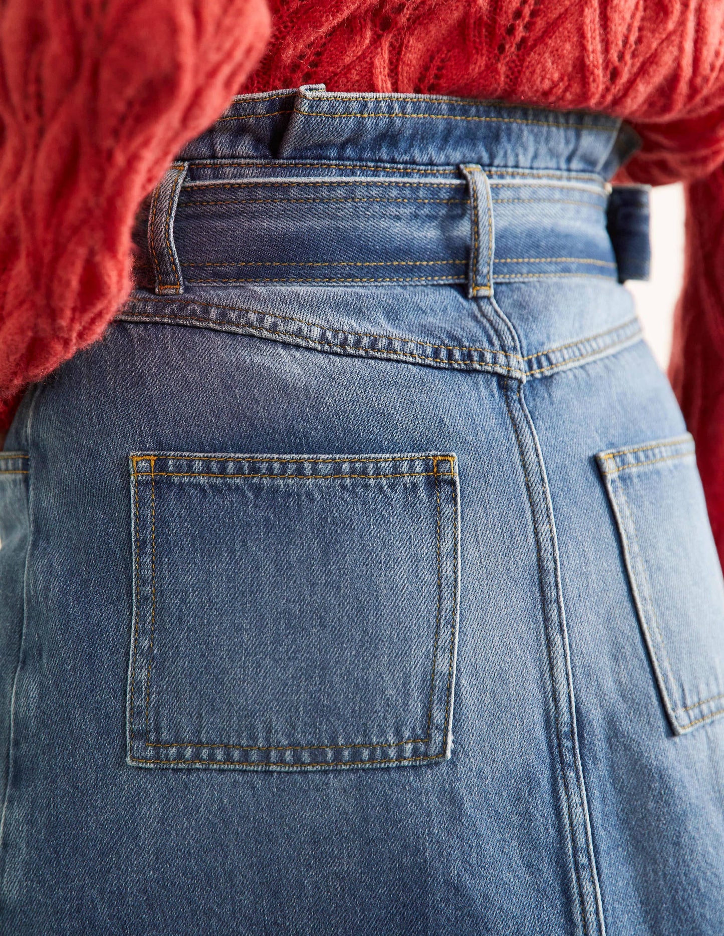 Paperbag Tie Skirt-Mid Vintage