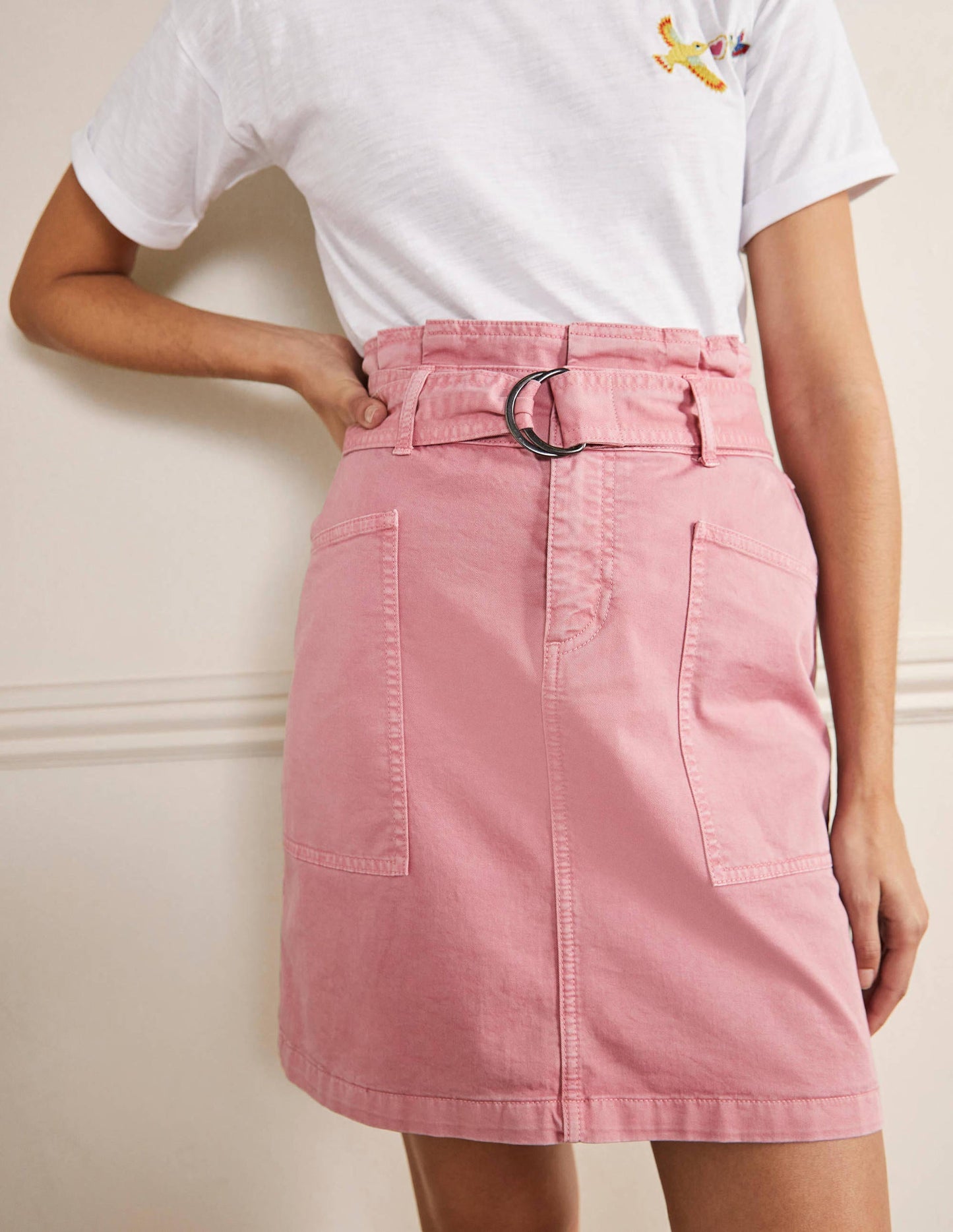 Paperbag Tie Skirt-Cherry Smoothie