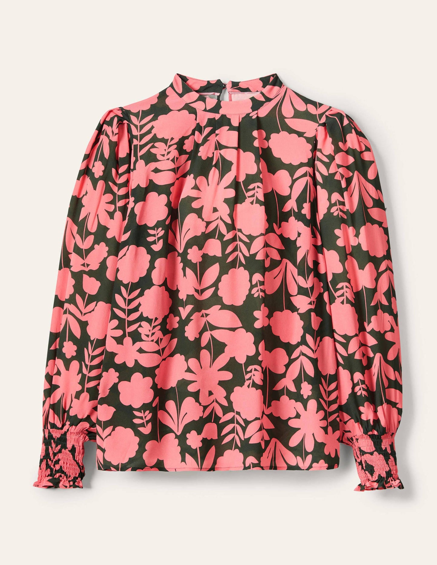 Deep Smocked Cuff Top-Marsh, Flora Bloom